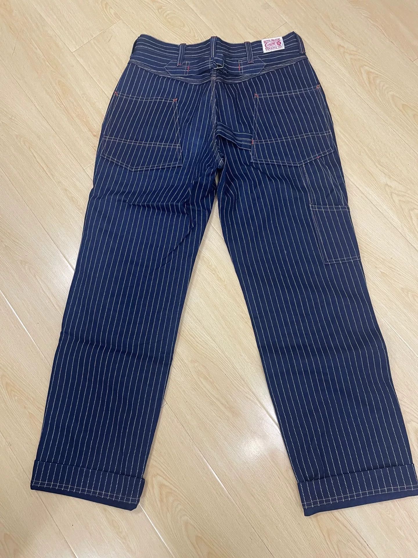 Japanese Brand Bourn Work Pants with Pinstripes Size US 30 / EU 46 - 2 Thumbnail