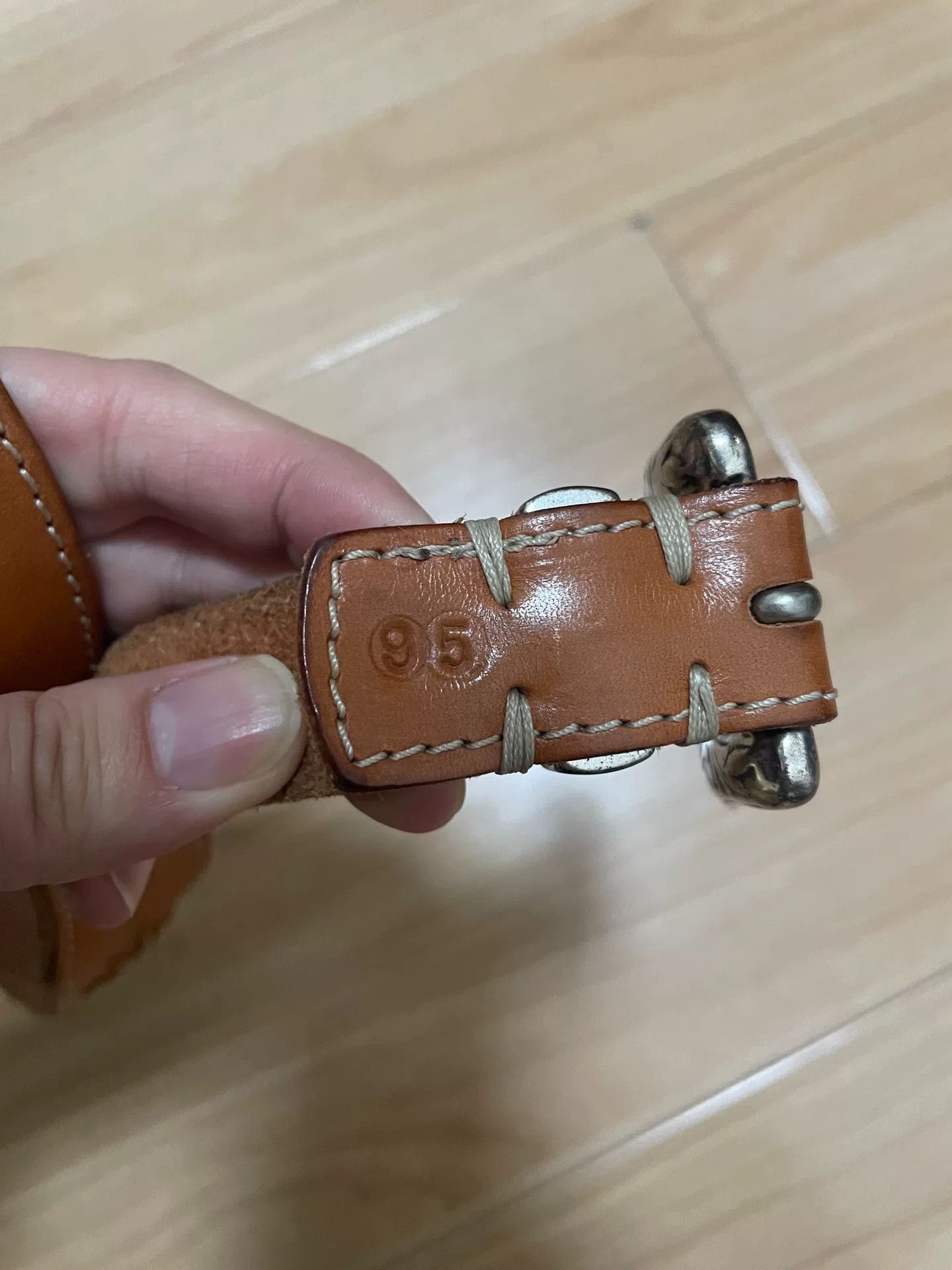 Japanese Brand Handmade Italian Turquoise Inlaid Leather Belt Size ONE SIZE - 5 Thumbnail