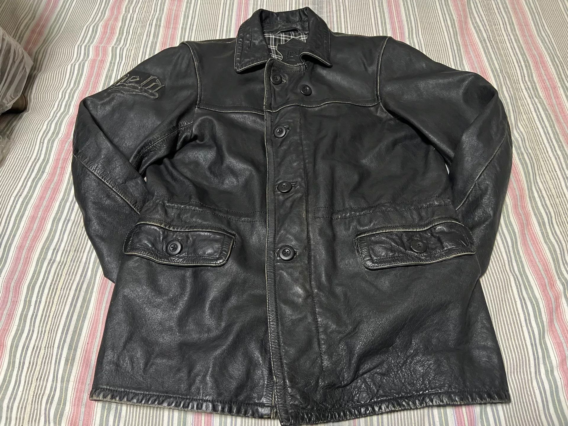 Vintage Vintage Black Leather Jacket by NobleHouse Size US XXL / EU 58 / 5 - 2 Thumbnail