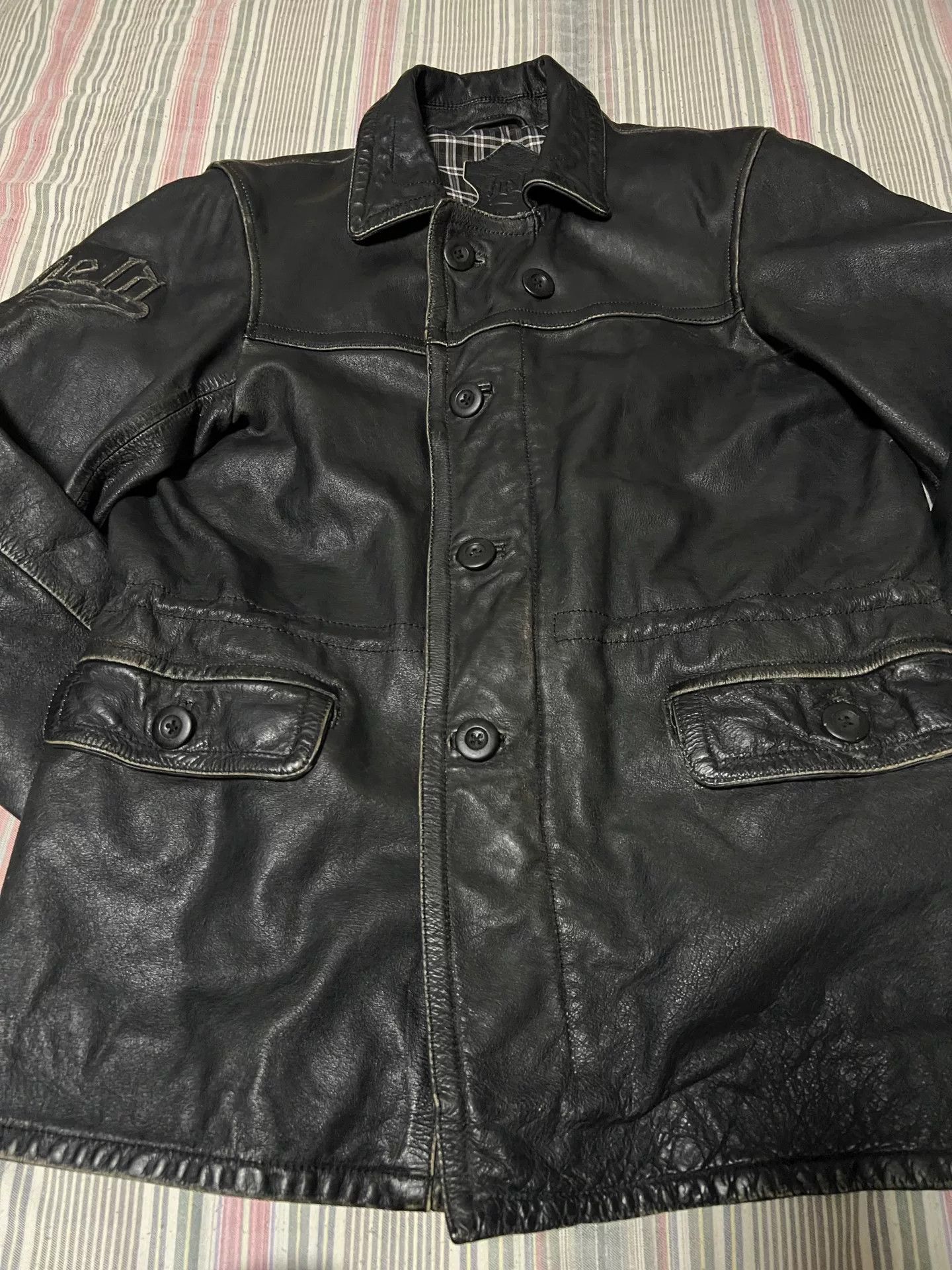 Vintage Vintage Black Leather Jacket by NobleHouse Size US XXL / EU 58 / 5 - 3 Thumbnail