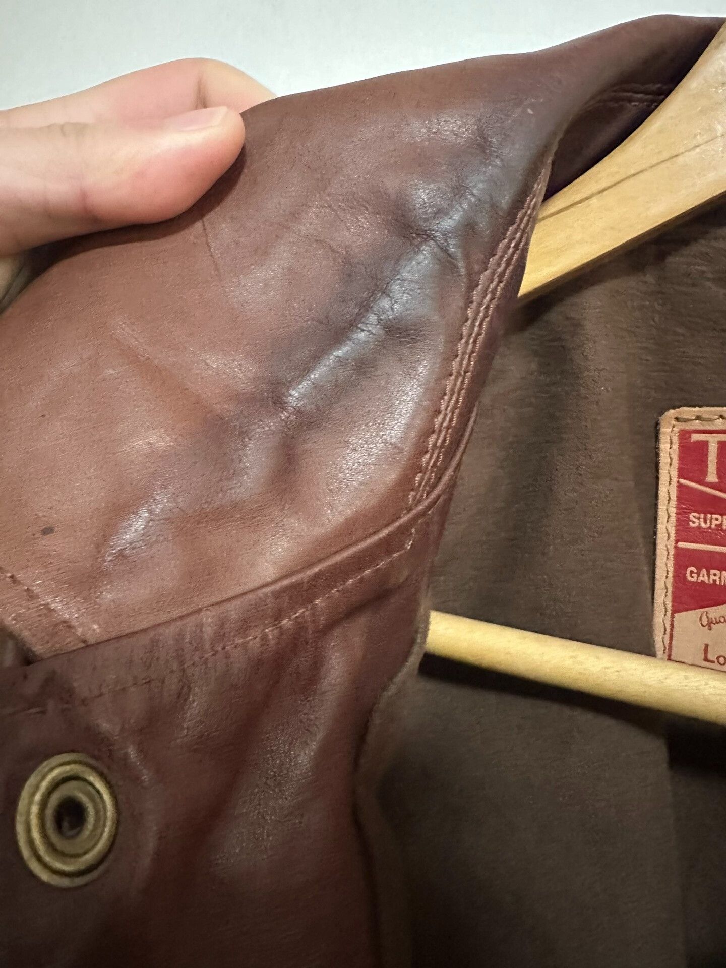 Japanese Brand Tenjiworks Leather Coach Jacket in Brown Size US XXS / EU 40 - 5 Thumbnail