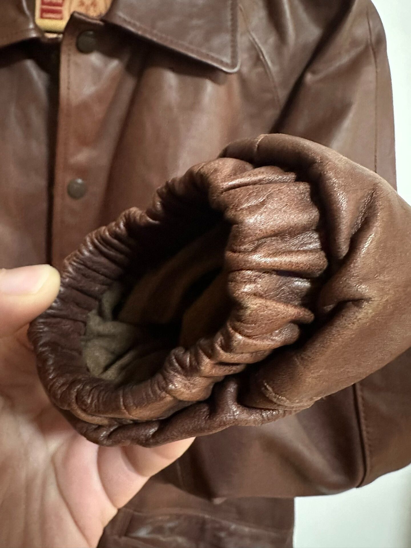 Japanese Brand Tenjiworks Leather Coach Jacket in Brown Size US XXS / EU 40 - 3 Thumbnail