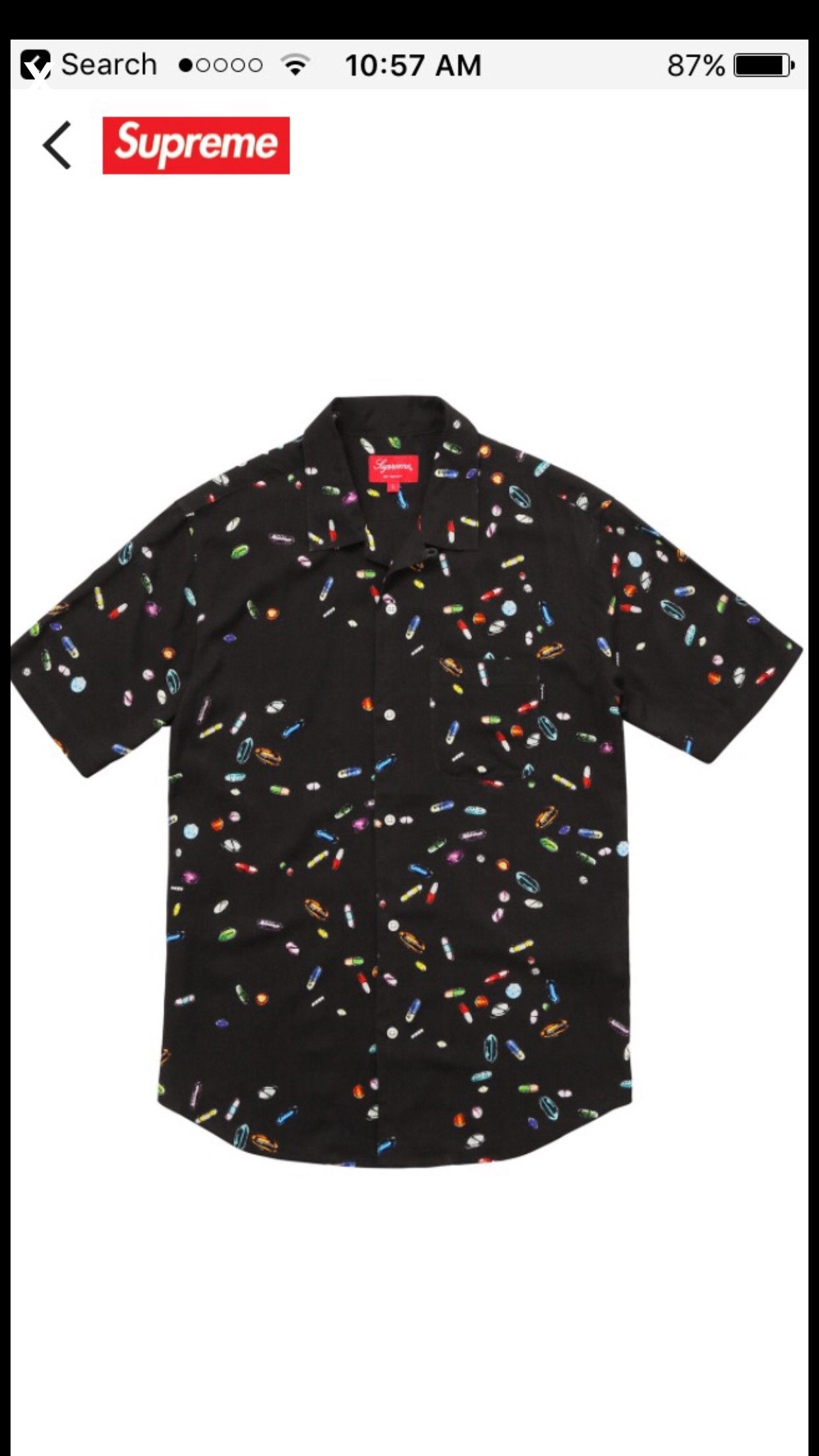 Supreme Supreme Pills Rayon Button Up Rayon Shirt | Grailed