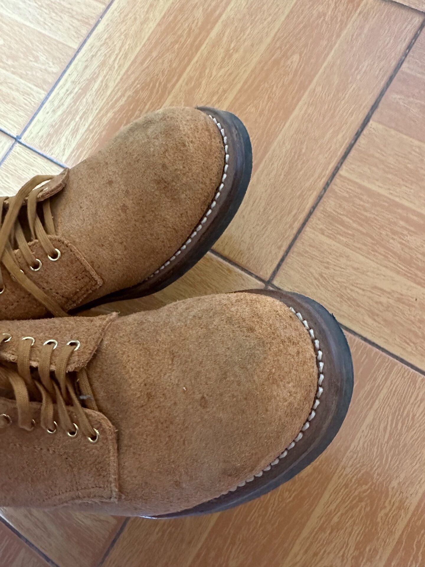 Japanese Brand Vintage Japanese Gold Suede Work Boots Size US 8 / EU 41 - 9 Thumbnail