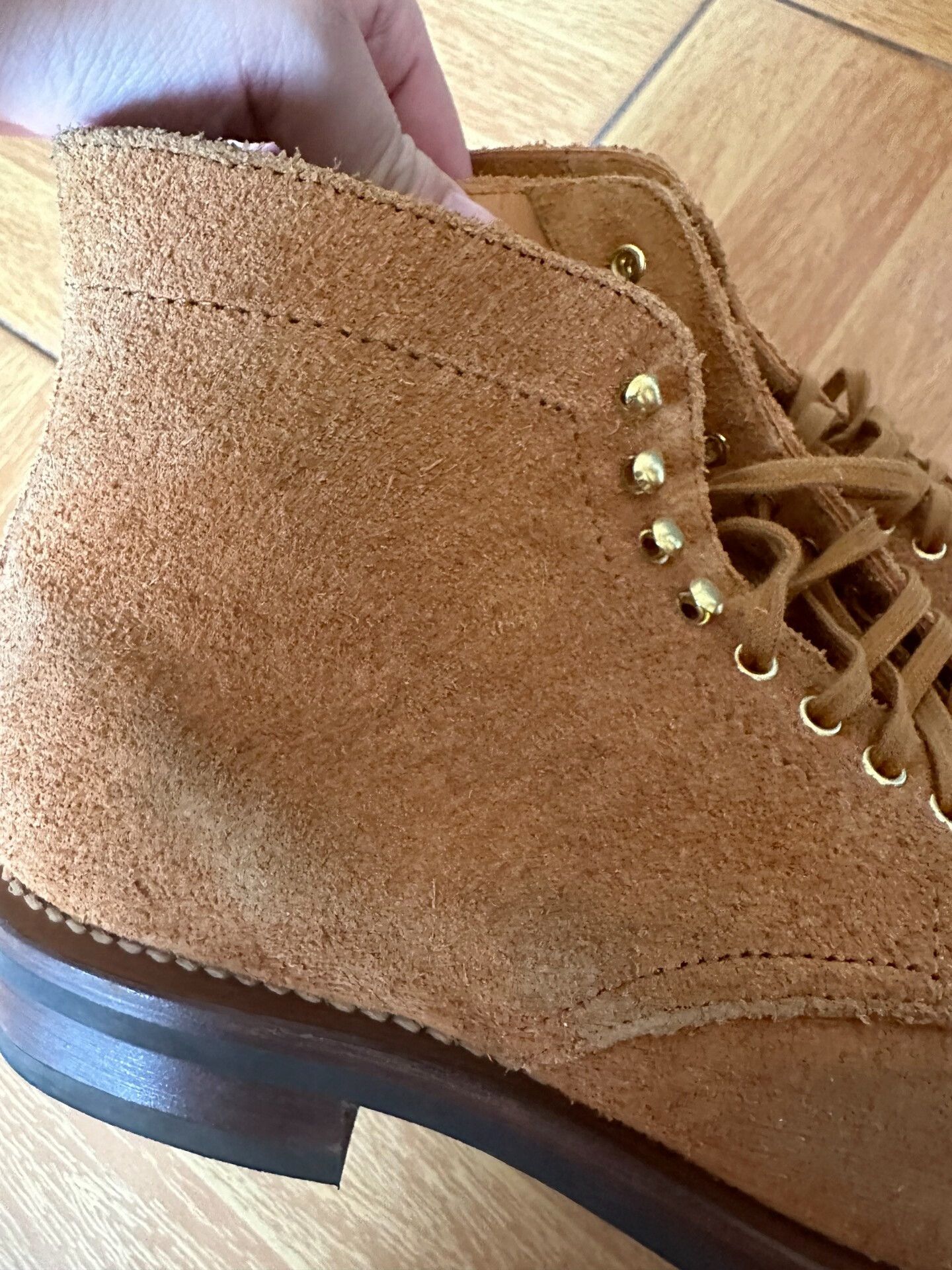 Japanese Brand Vintage Japanese Gold Suede Work Boots Size US 8 / EU 41 - 2 Thumbnail