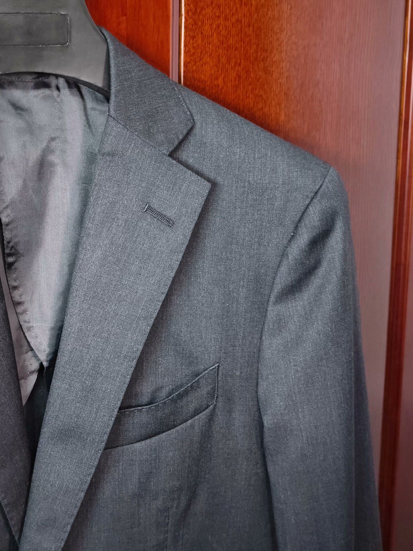 Japanese Brand Italian Gray Wool Blazer with Half-Canvassed Lining Size US S / EU 44-46 / 1 - 2 Thumbnail