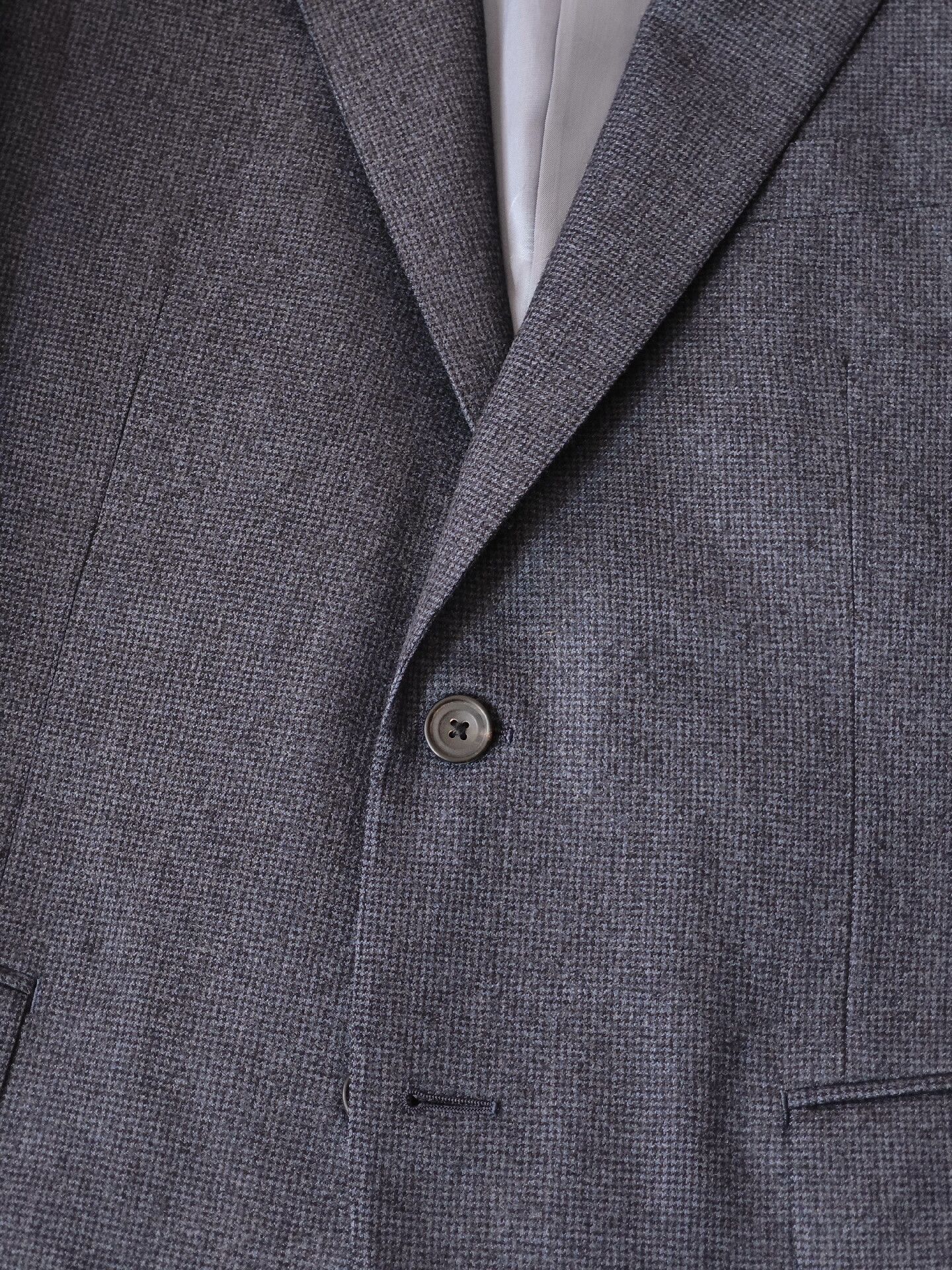 Japanese Brand Italian Wool Custom Suit in Blue Black Size US M / EU 48-50 / 2 - 7 Thumbnail