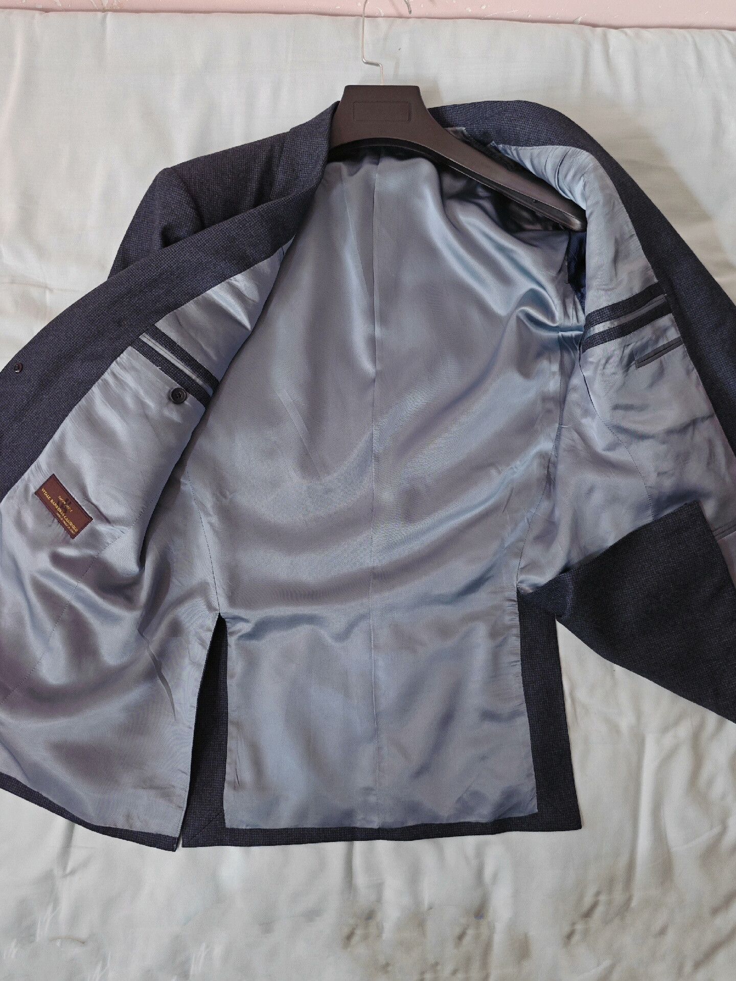 Japanese Brand Italian Wool Custom Suit in Blue Black Size US M / EU 48-50 / 2 - 4 Thumbnail