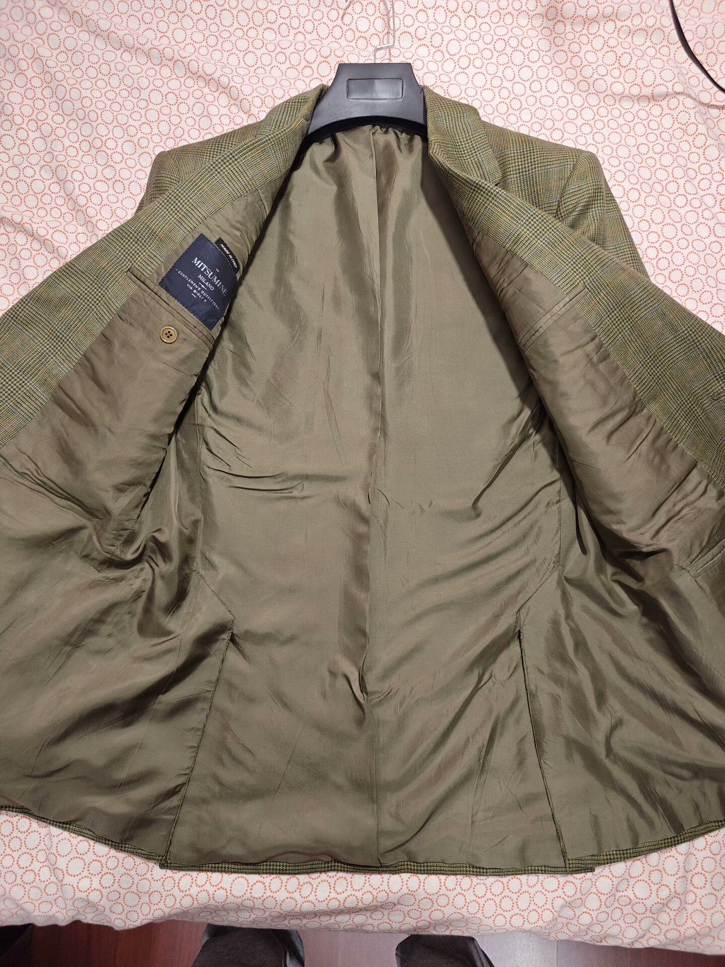 Japanese Brand Stylish Green Plaid Wool-Cashmere Blazer Size US M / EU 48-50 / 2 - 6 Thumbnail