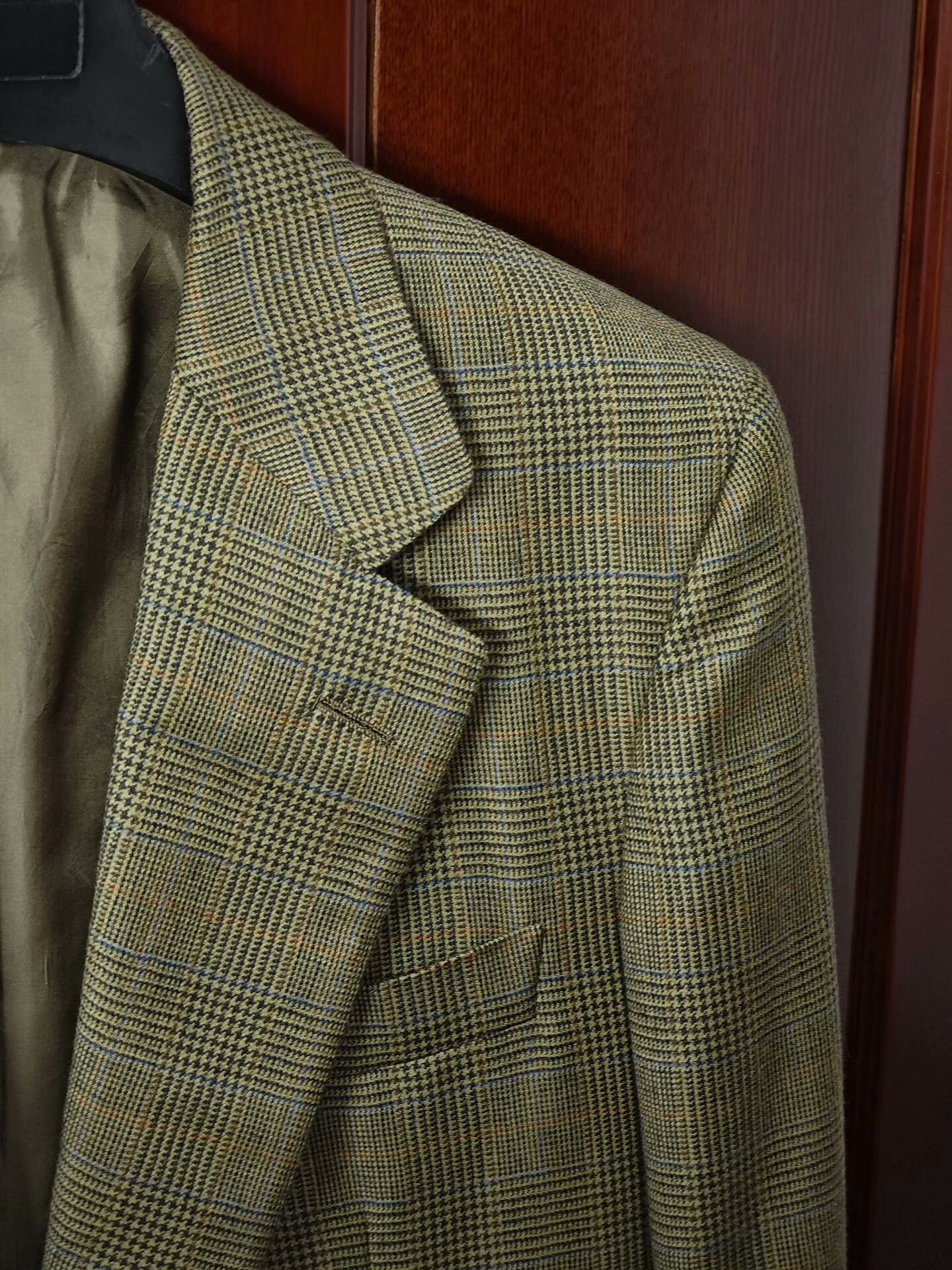 Japanese Brand Stylish Green Plaid Wool-Cashmere Blazer Size US M / EU 48-50 / 2 - 2 Thumbnail