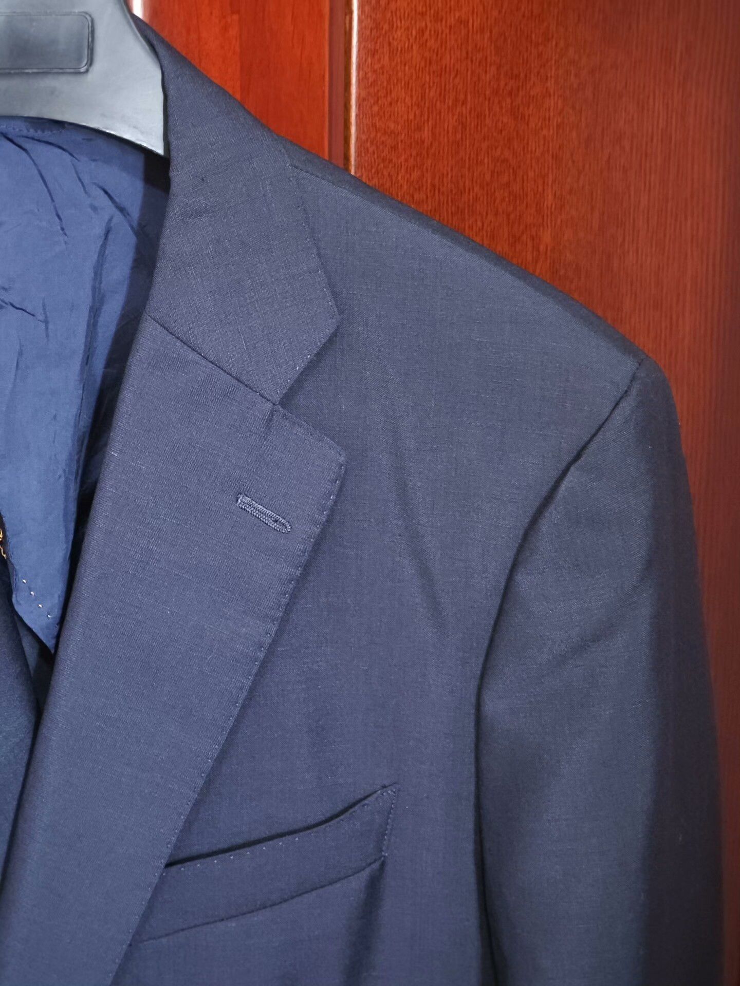 Japanese Brand Navy Wool Blend Blazer Size US L / EU 52-54 / 3 - 2 Thumbnail