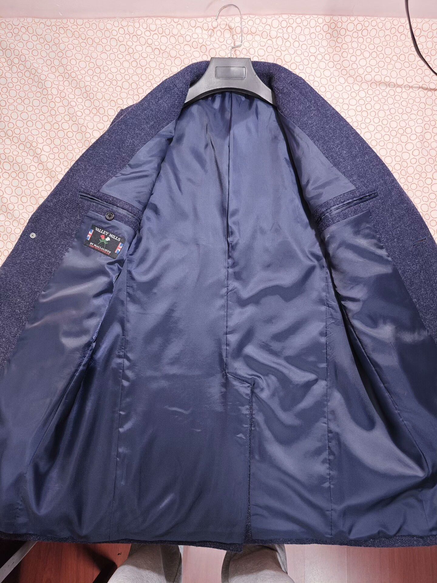 Japanese Brand Mallalieus Blue Wool Casual Coat Size US M / EU 48-50 / 2 - 7 Thumbnail
