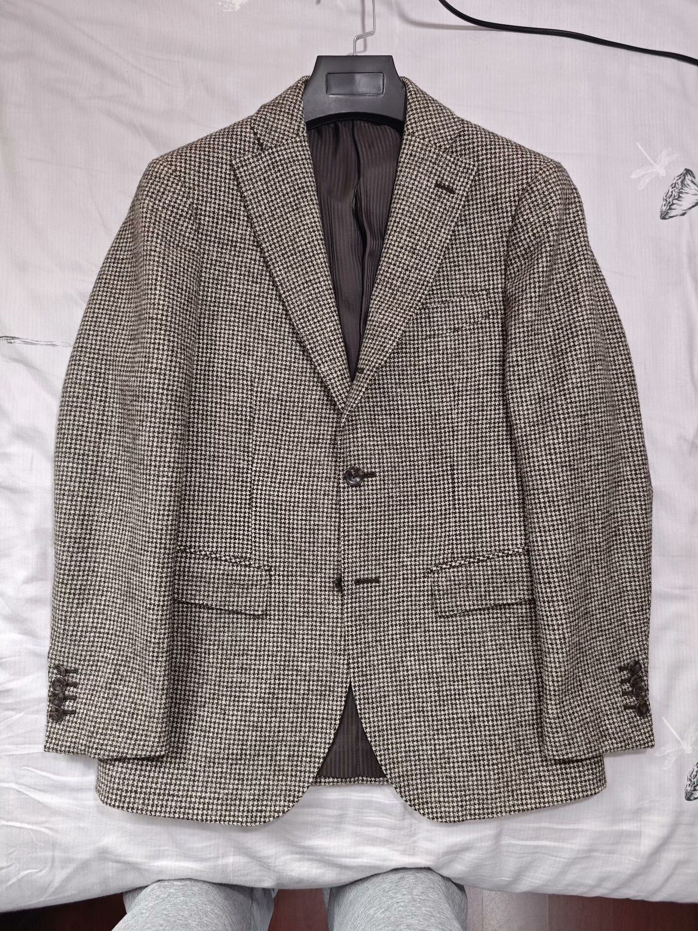 Japanese Brand Custom Wool Houndstooth Suit Jacket Size US S / EU 44-46 / 1 - 5 Thumbnail