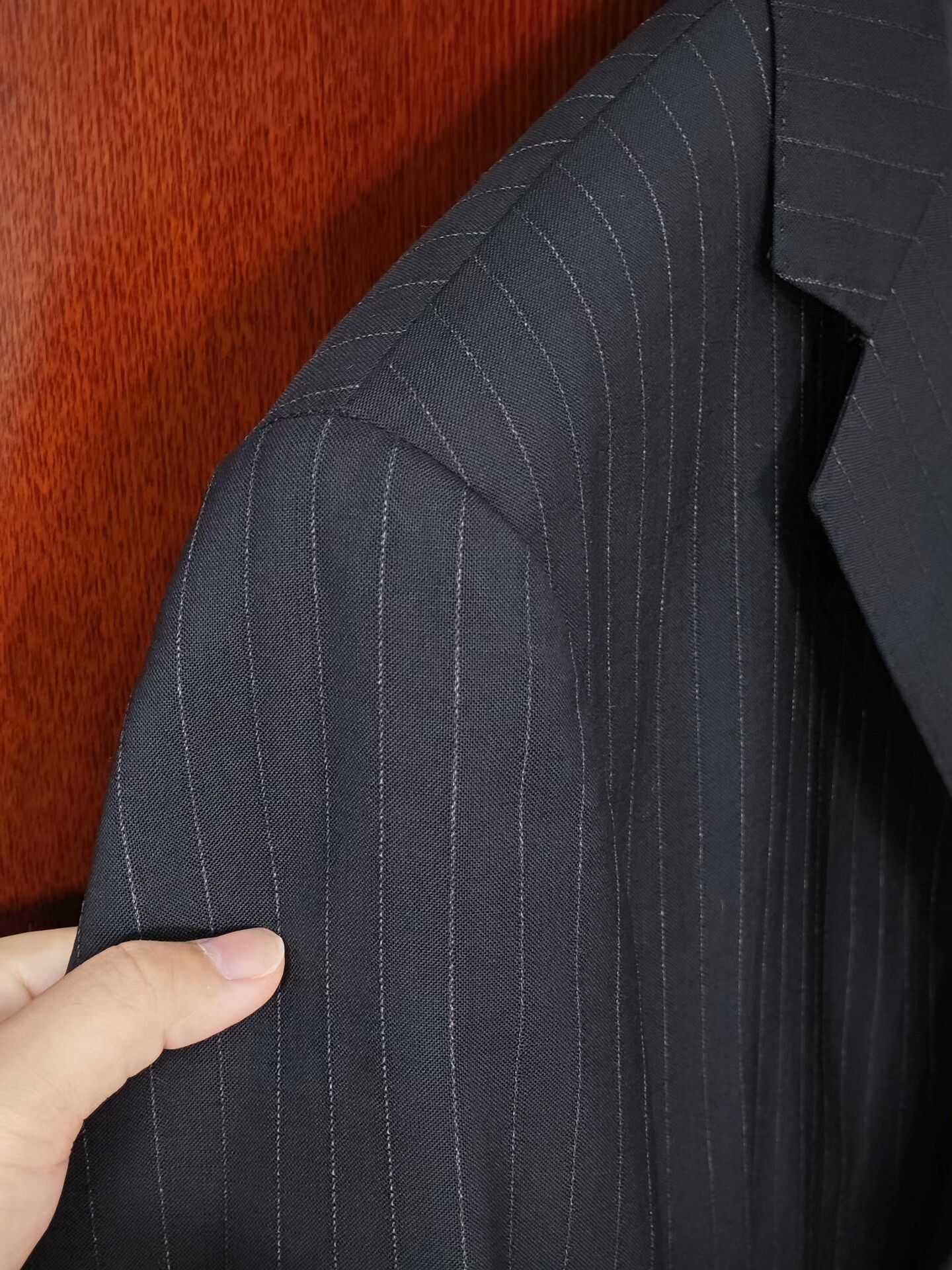 Japanese Brand Custom Dormeuil Wool Blend Suit Jacket Size US L / EU 52-54 / 3 - 3 Thumbnail