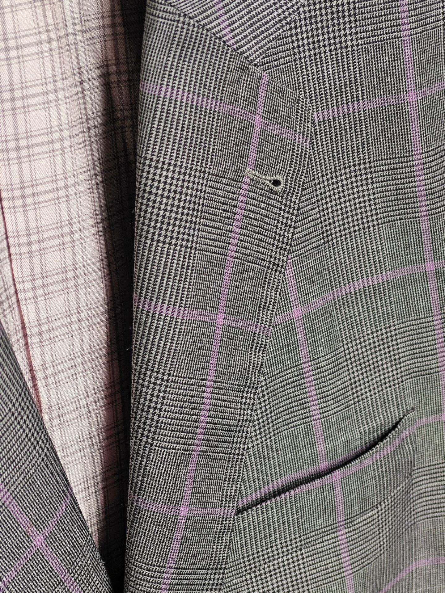 Vintage Welsh Check Wool Tailored Suit