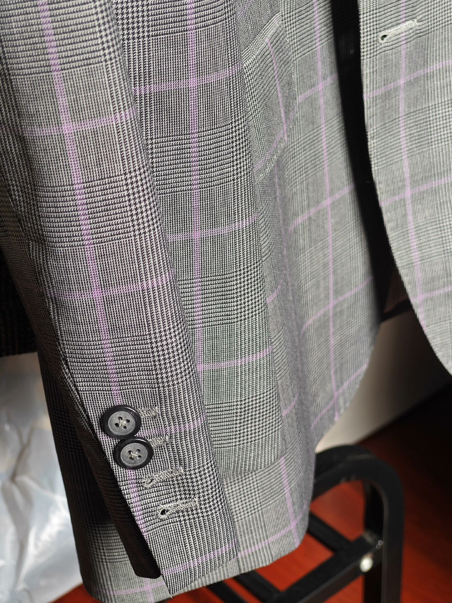 Vintage Welsh Check Wool Tailored Suit