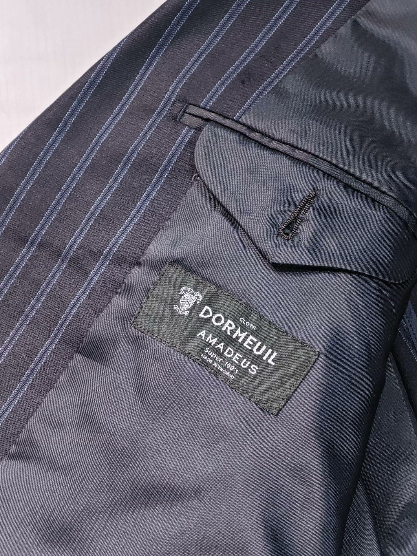 Japanese Brand Dormeuil Custom Wool Suit Jacket Size US L / EU 52-54 / 3 - 7 Thumbnail