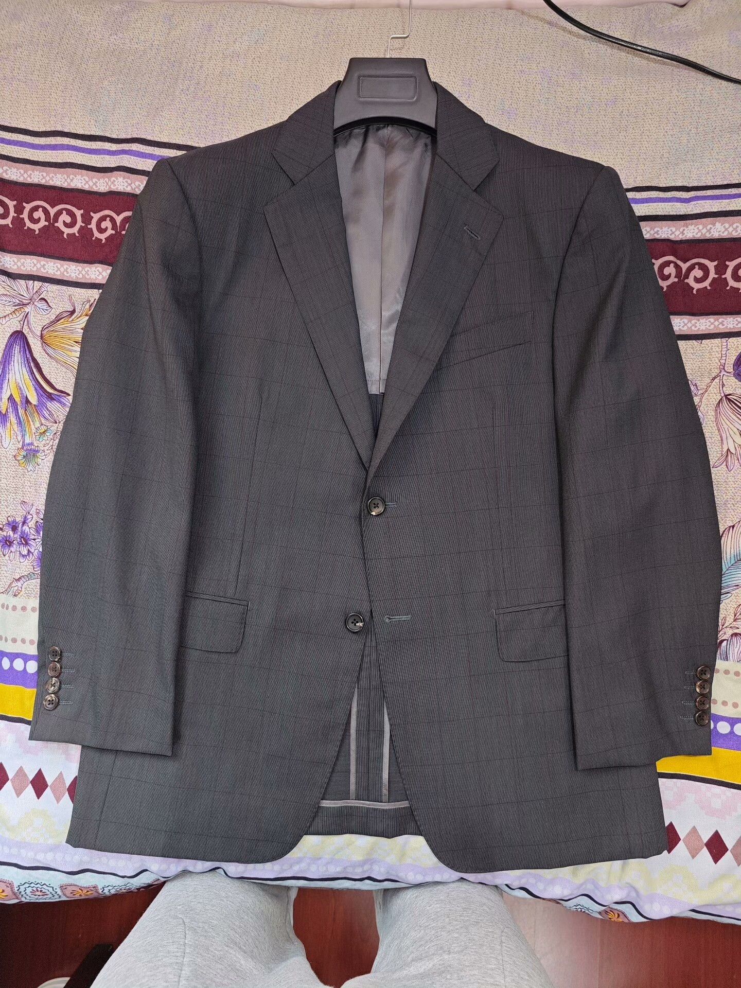 Japanese Brand Taylor Lodge Gray Green Wool Blend Suit Size US L / EU 52-54 / 3 - 5 Thumbnail
