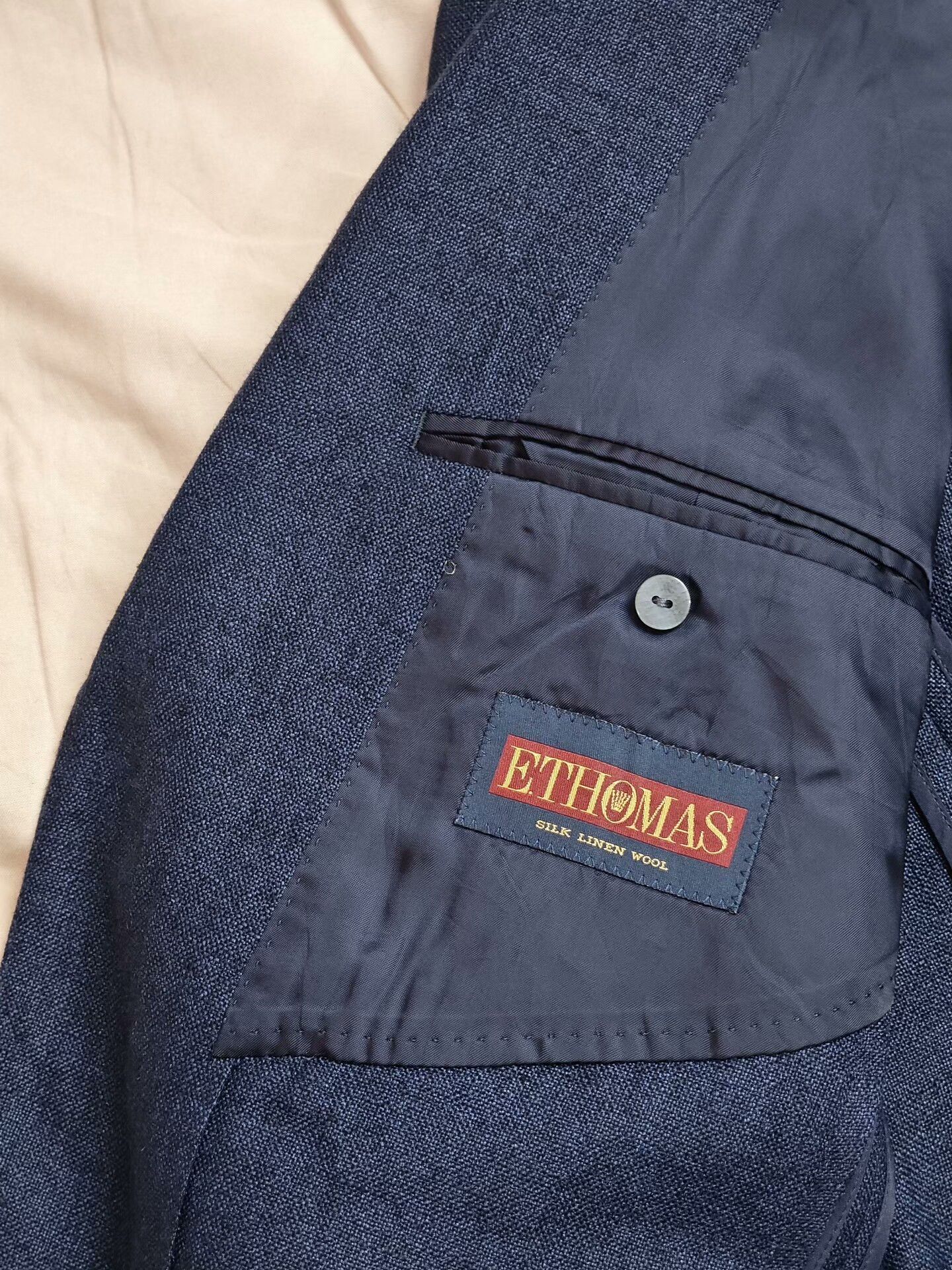 Japanese Brand Italian E. Thomas Navy Blazer Size US M / EU 48-50 / 2 - 7 Thumbnail
