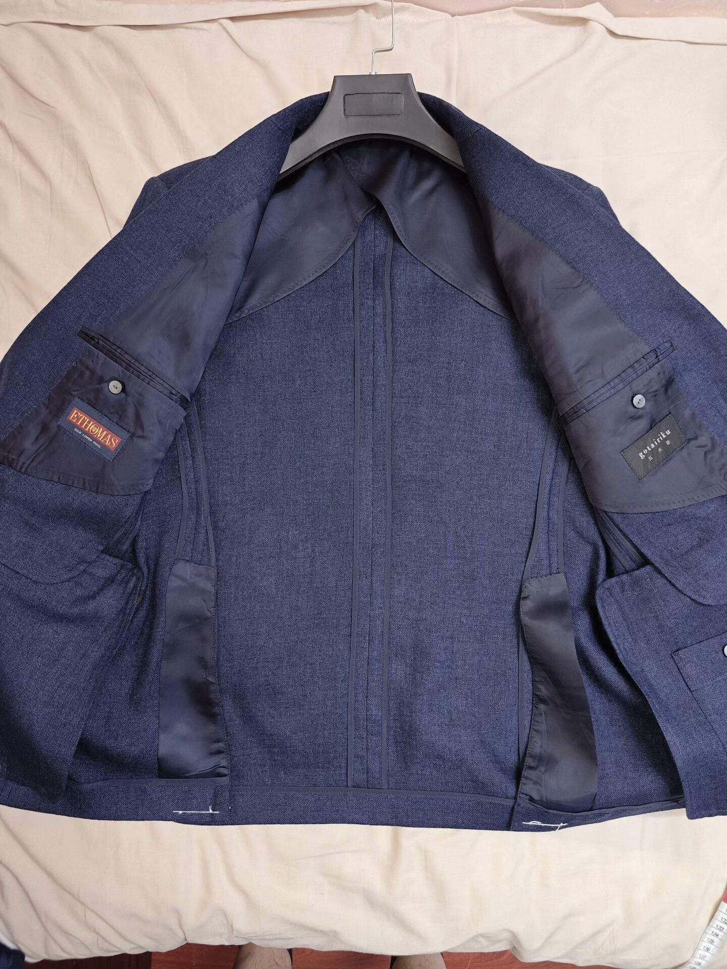 Japanese Brand Italian E. Thomas Navy Blazer Size US M / EU 48-50 / 2 - 6 Thumbnail