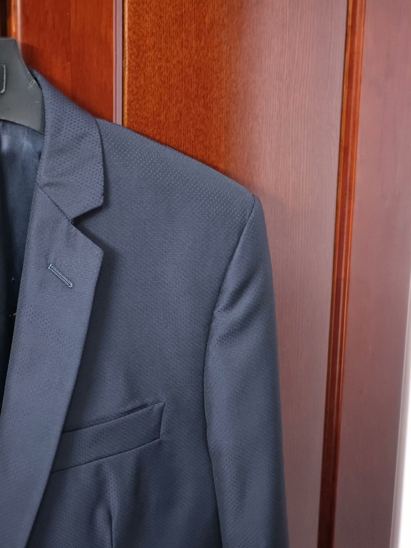 Japanese Brand Italian Giudice Wool Suit with Navy Pattern Size US M / EU 48-50 / 2 - 2 Thumbnail