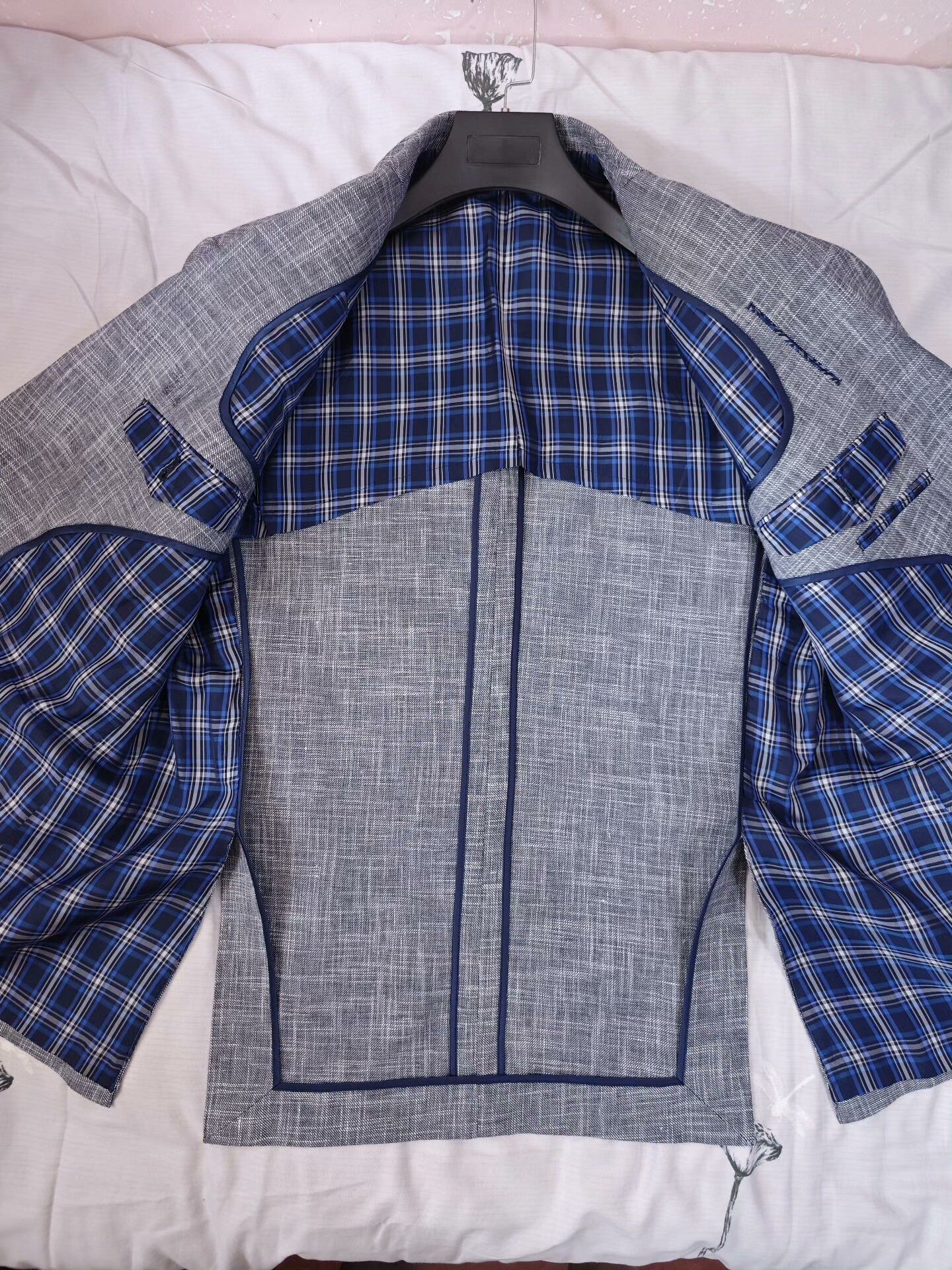 Japanese Brand Custom Gray-Blue Wool Linen Suit Size US M / EU 48-50 / 2 - 6 Thumbnail