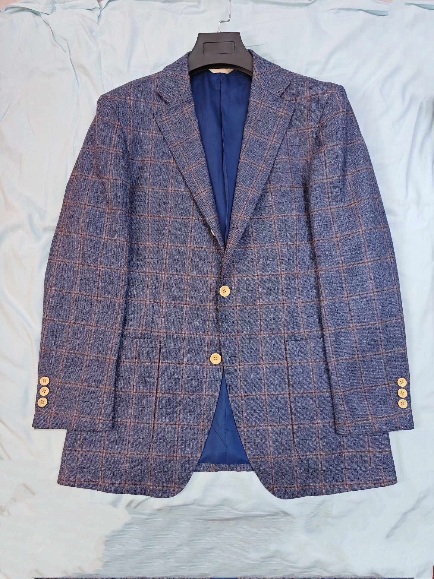 Japanese Brand Italian Wool Blazer with Check Pattern Size US M / EU 48-50 / 2 - 5 Thumbnail