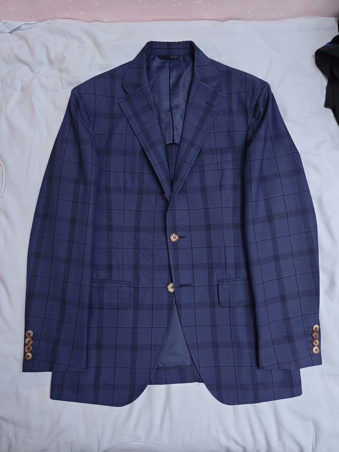 Japanese Brand Custom Wool Blazer with Plaid Pattern Size US M / EU 48-50 / 2 - 5 Thumbnail