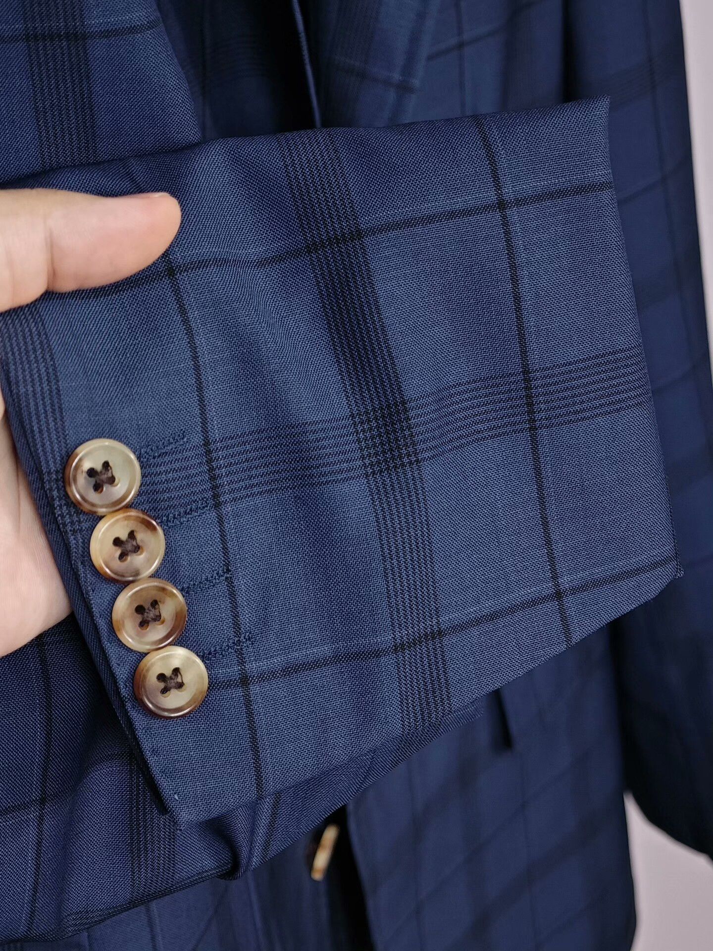 Japanese Brand Custom Wool Blazer with Plaid Pattern Size US M / EU 48-50 / 2 - 4 Thumbnail