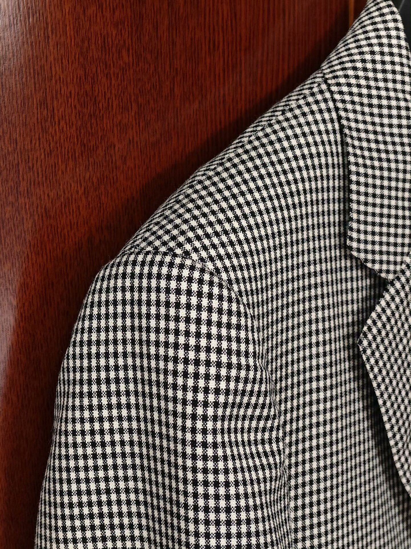 Japanese Brand Custom Black and White Check Suit Size US M / EU 48-50 / 2 - 3 Thumbnail