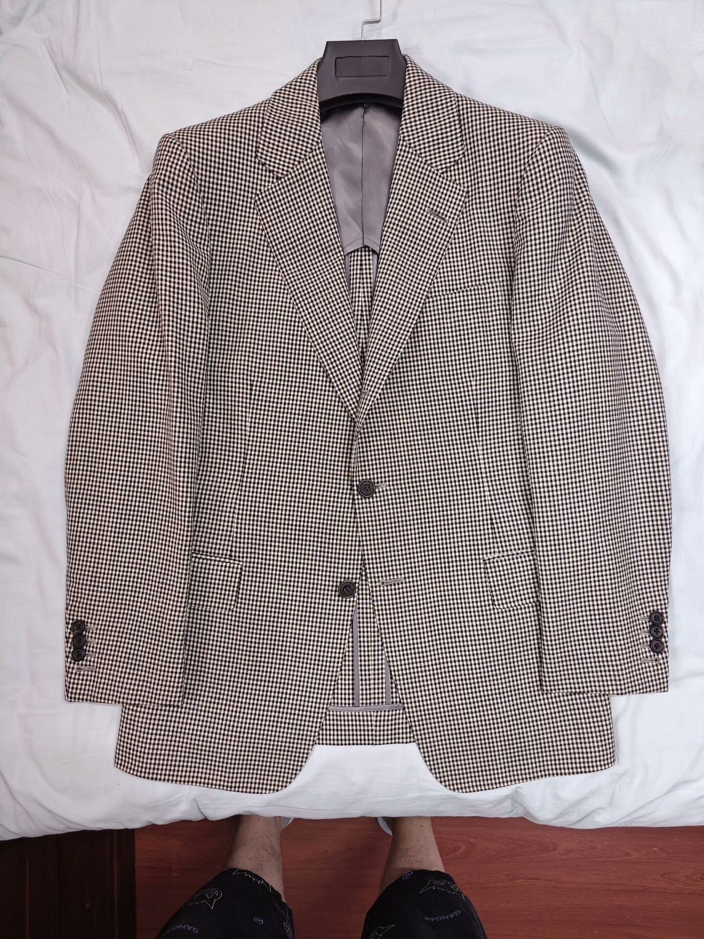 Japanese Brand Custom Black and White Check Suit Size US M / EU 48-50 / 2 - 6 Thumbnail