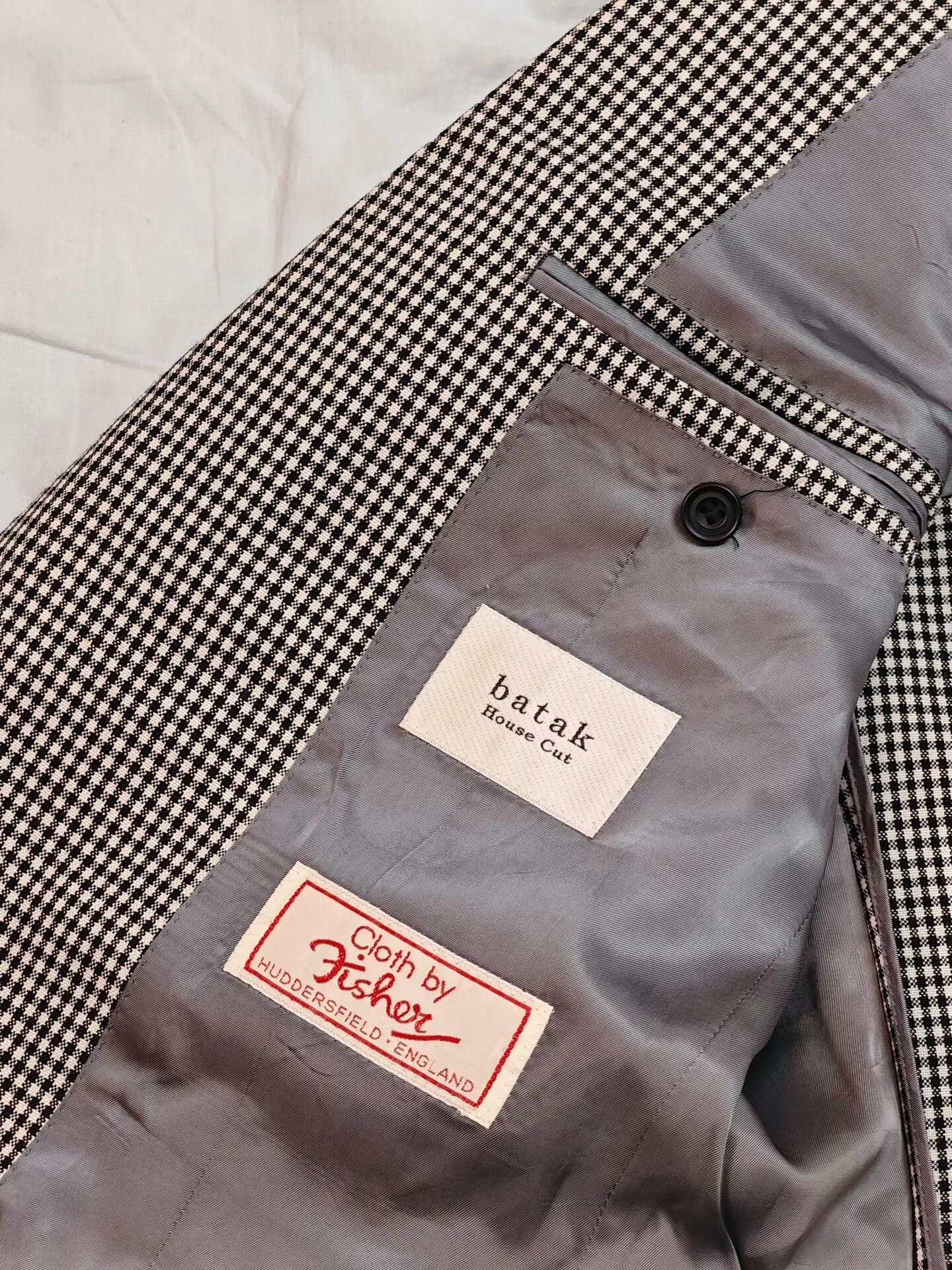 Japanese Brand Custom Black and White Check Suit Size US M / EU 48-50 / 2 - 8 Thumbnail