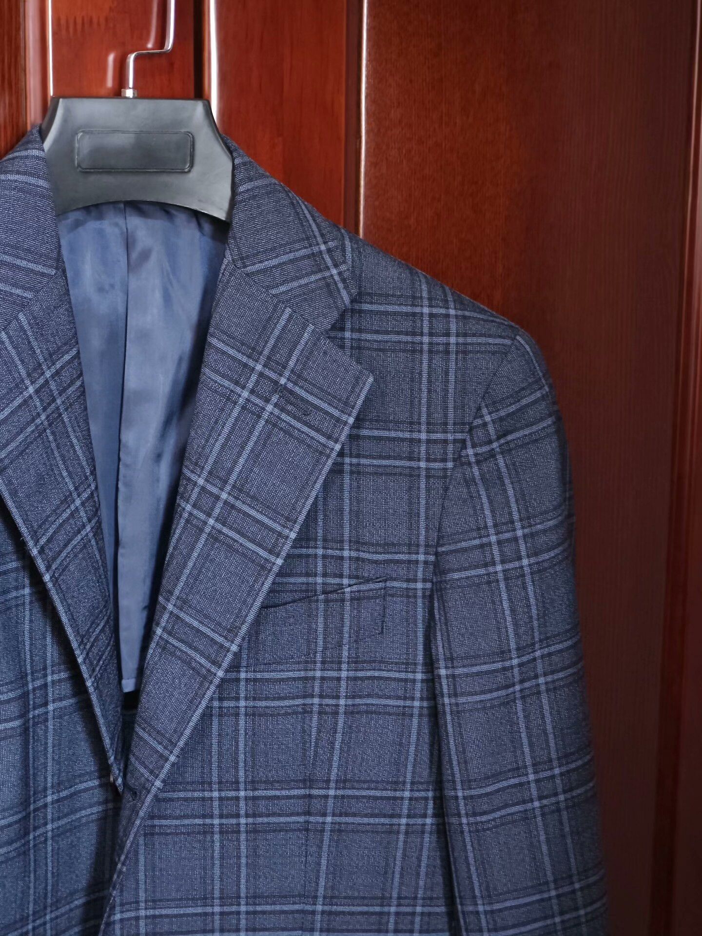 Japanese Brand Custom Blue Plaid Wool Suit Jacket Size US S / EU 44-46 / 1 - 2 Thumbnail