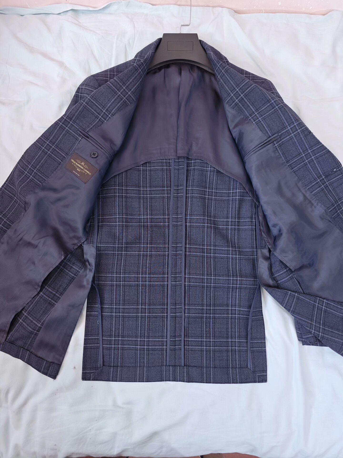 Japanese Brand Custom Blue Plaid Wool Suit Jacket Size US S / EU 44-46 / 1 - 6 Thumbnail