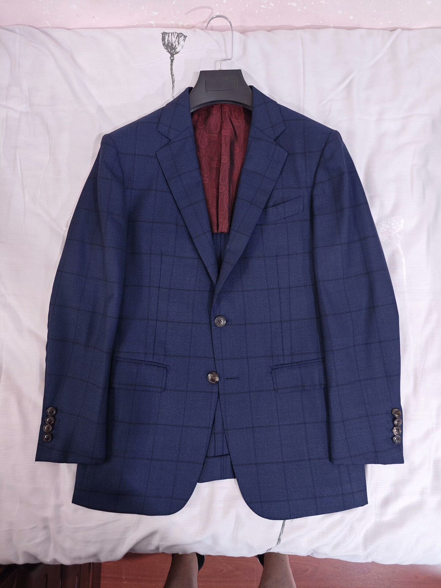 Japanese Brand Italian Blue Wool Suit Jacket Size US S / EU 44-46 / 1 - 5 Thumbnail