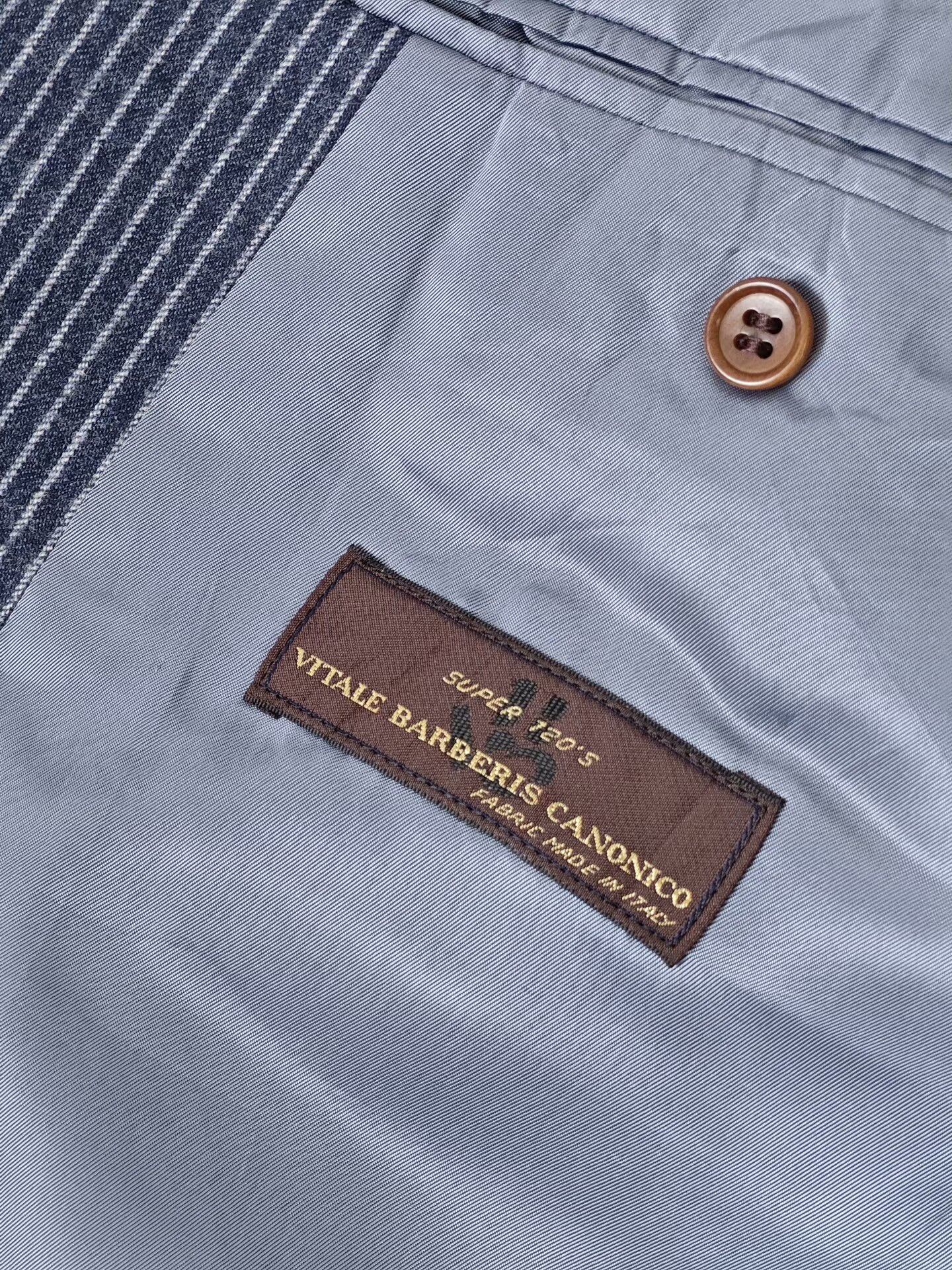 Japanese Brand Italian Wool Custom Suit with Stripes Size US S / EU 44-46 / 1 - 6 Thumbnail