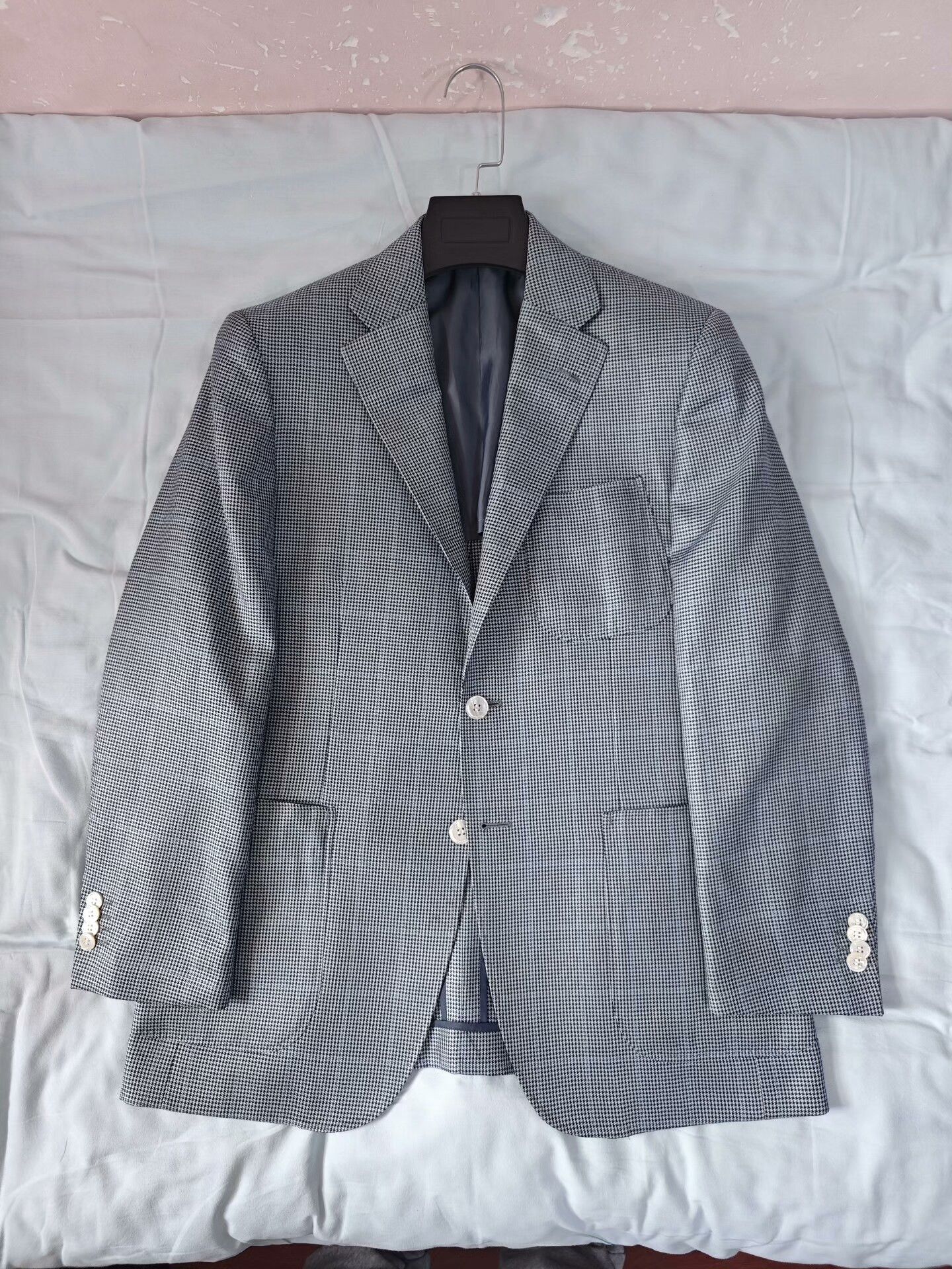 Japanese Brand Italian Blue Check Wool Silk Blazer Size US M / EU 48-50 / 2 - 5 Thumbnail