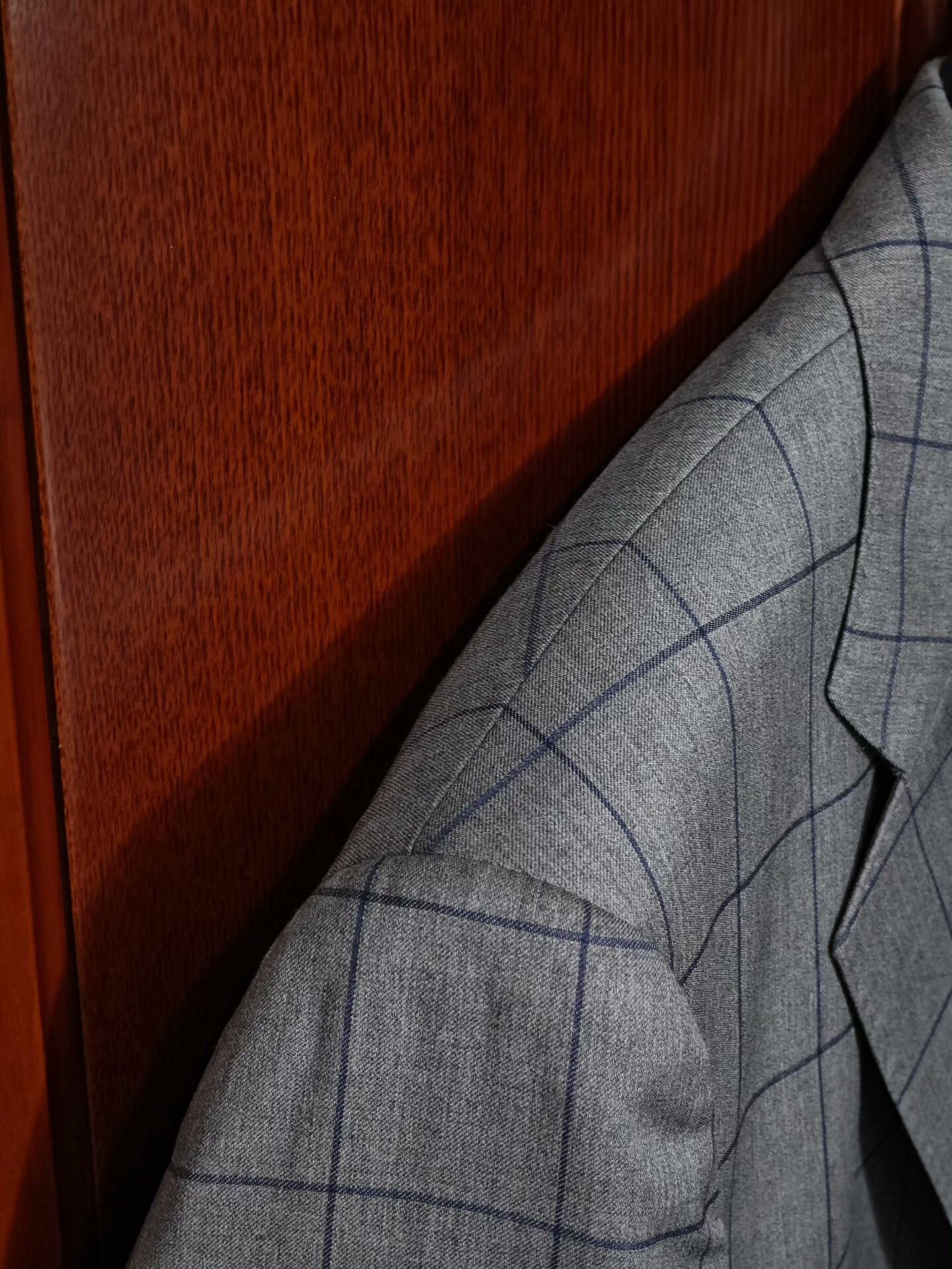 Japanese Brand Custom Italian Wool Suit with Blue Check Size US M / EU 48-50 / 2 - 3 Thumbnail
