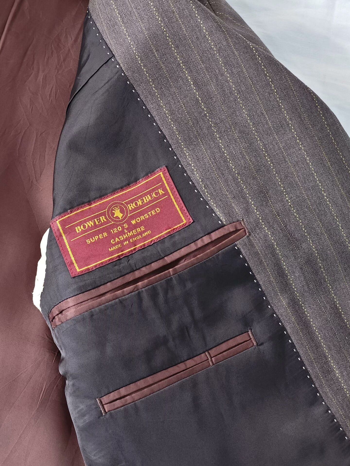 Japanese Brand Bower Roebuck Wool-Cashmere Suit Jacket Size US M / EU 48-50 / 2 - 7 Thumbnail