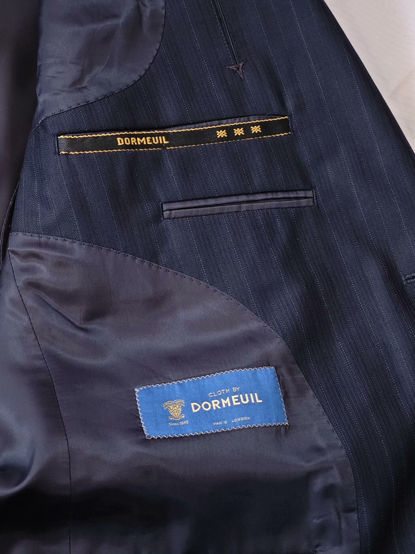 Japanese Brand Dormeuil Wool Linen Custom Suit Size US L / EU 52-54 / 3 - 7 Thumbnail