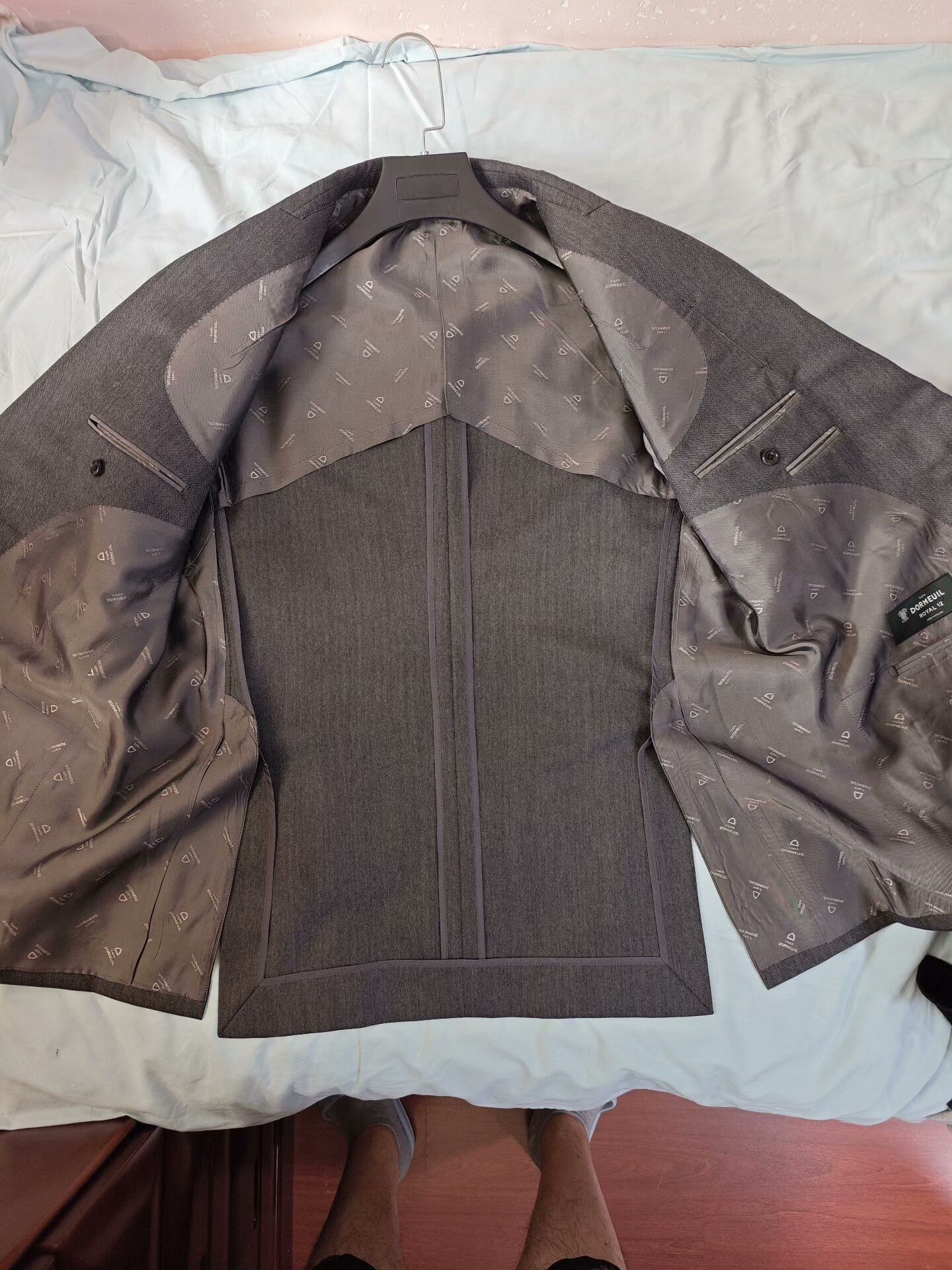 Japanese Brand Custom Gray Wool Suit by DORMEUIL Size US XL / EU 56 / 4 - 6 Thumbnail