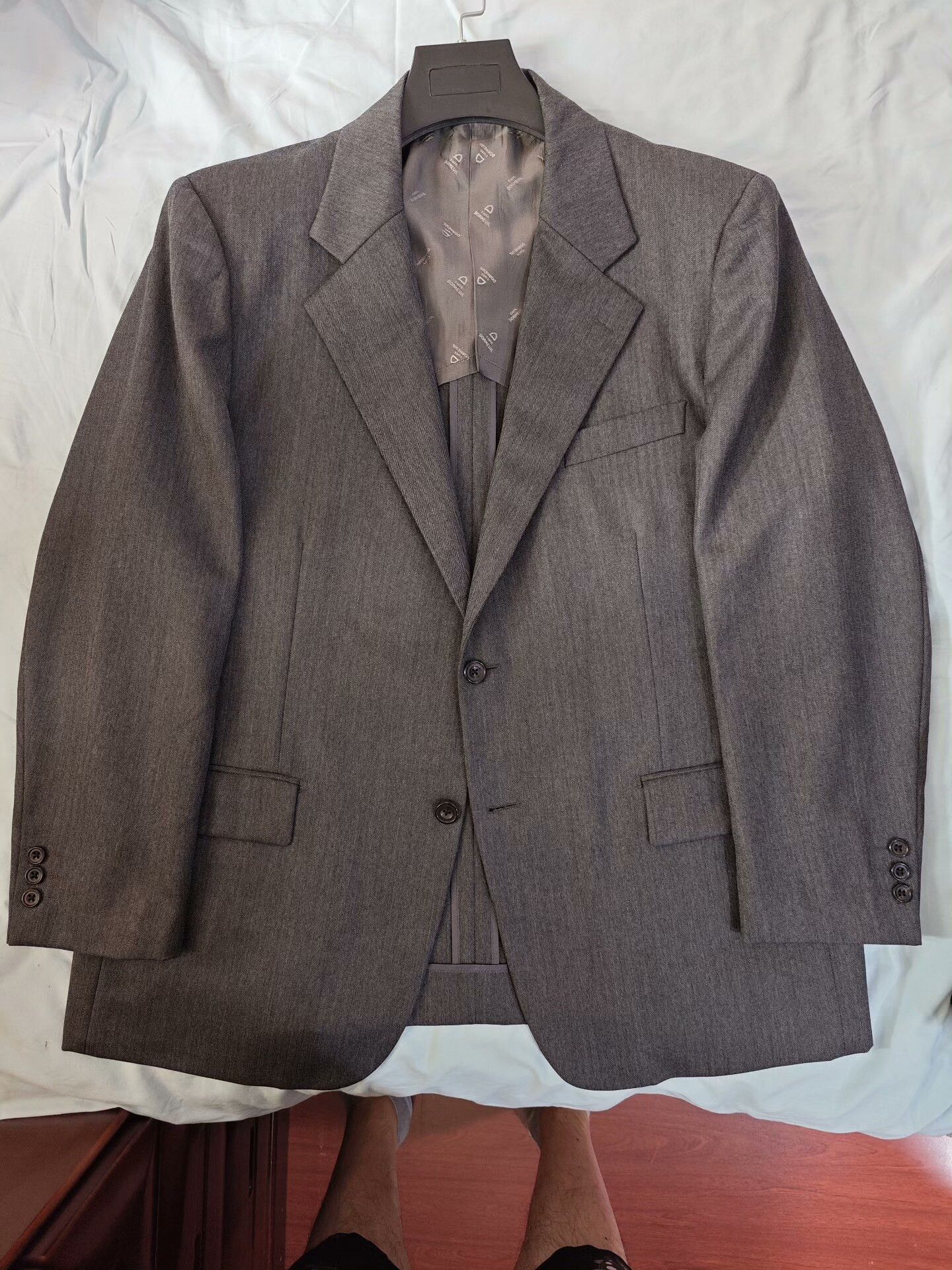 Japanese Brand Custom Gray Wool Suit by DORMEUIL Size US XL / EU 56 / 4 - 5 Thumbnail