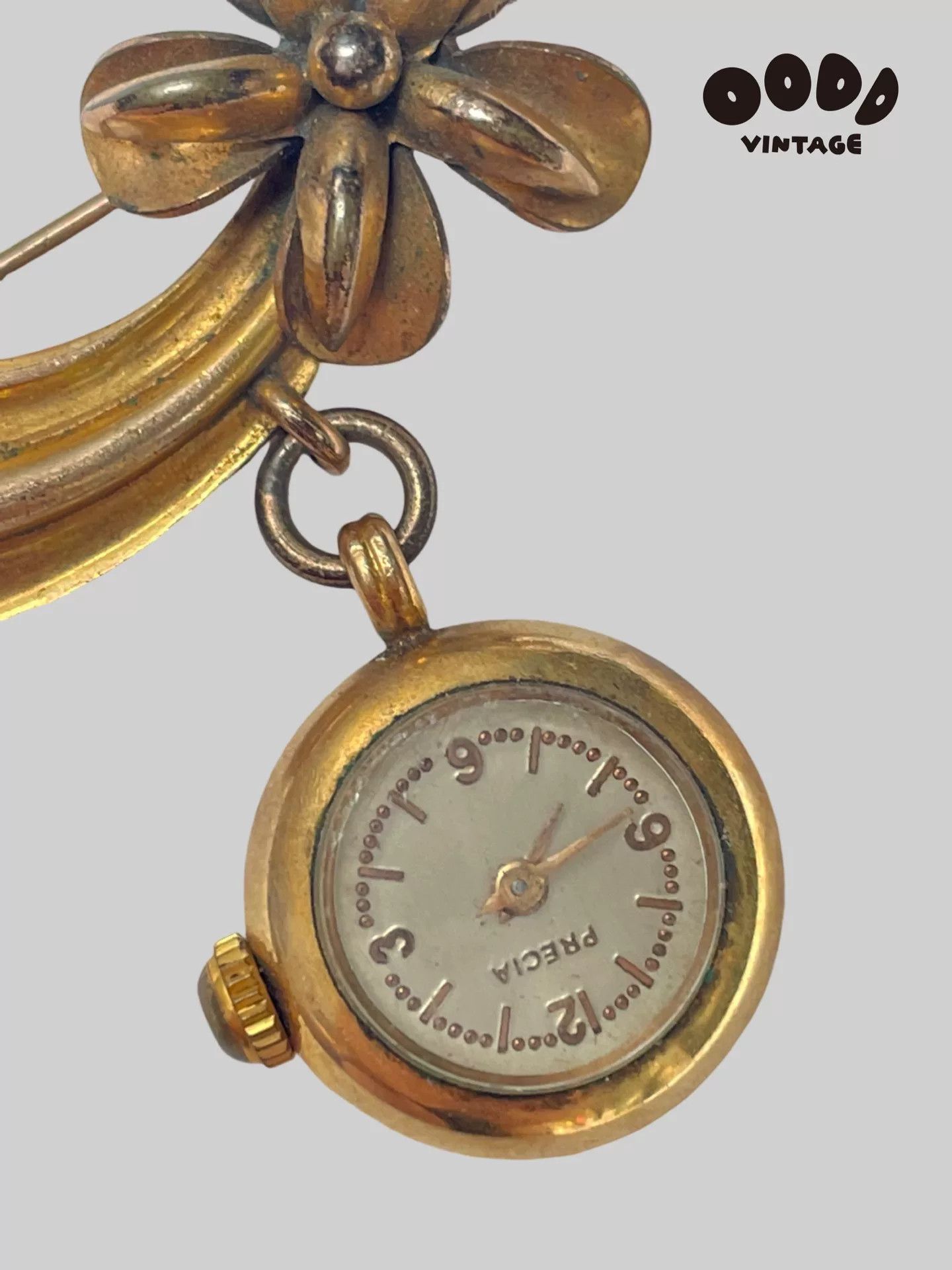 Japanese Brand Vintage Precia Floral Watch Brooch Size ONE SIZE - 5 Thumbnail