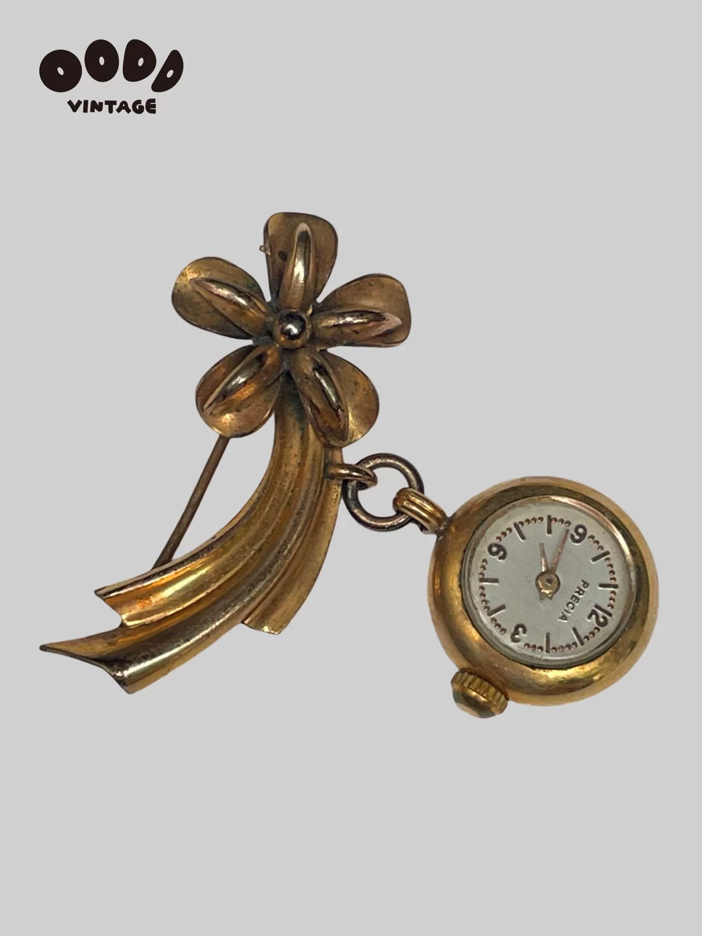 Japanese Brand Vintage Precia Floral Watch Brooch Size ONE SIZE - 4 Thumbnail