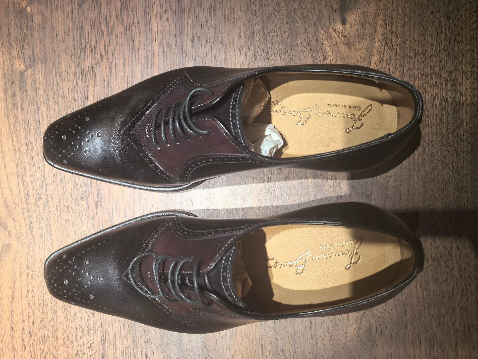 Japanese Brand Elegant Handmade Italian Leather Shoes Size US 6 / EU 39 - 2 Thumbnail
