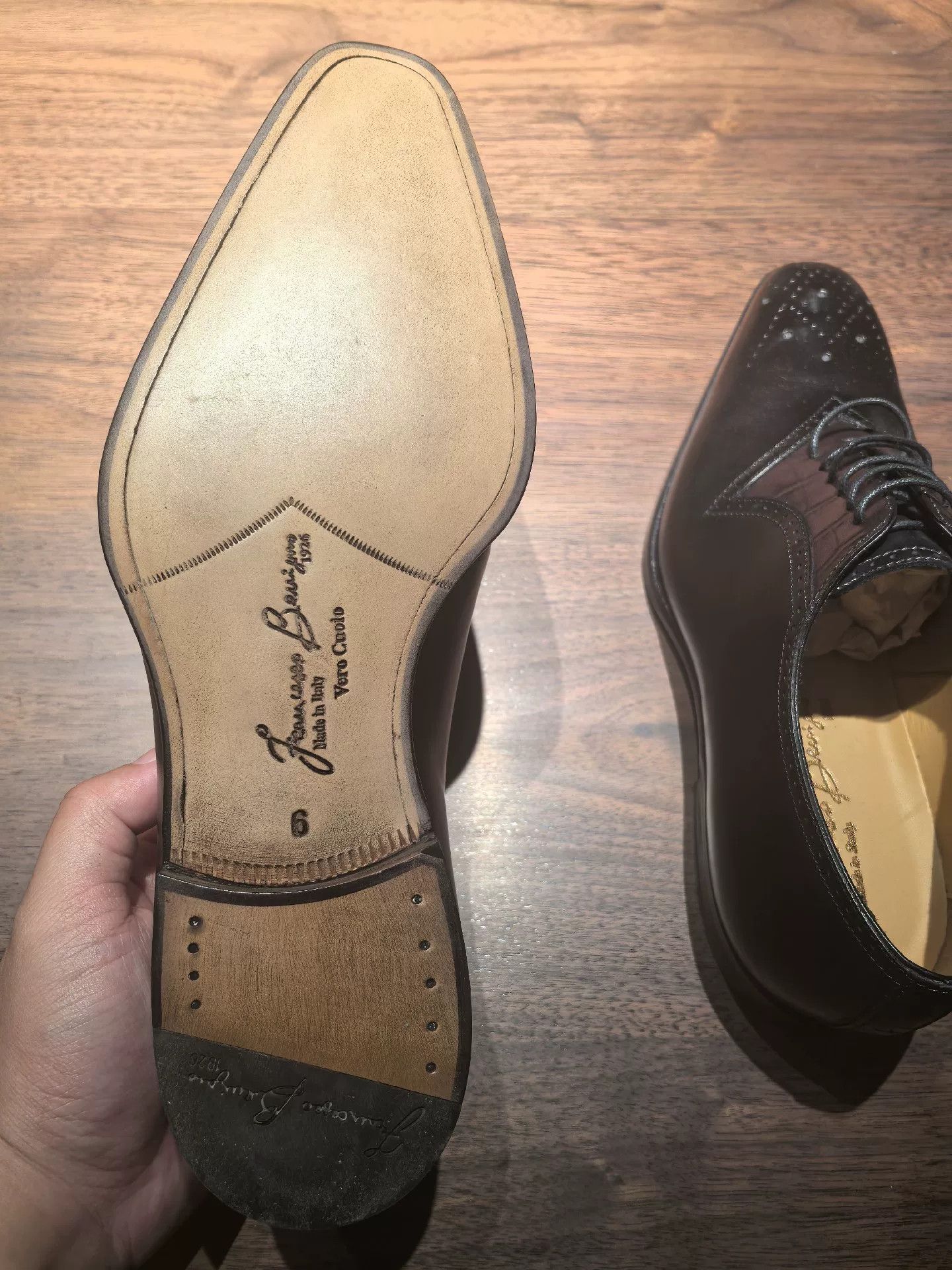 Japanese Brand Elegant Handmade Italian Leather Shoes Size US 6 / EU 39 - 4 Thumbnail