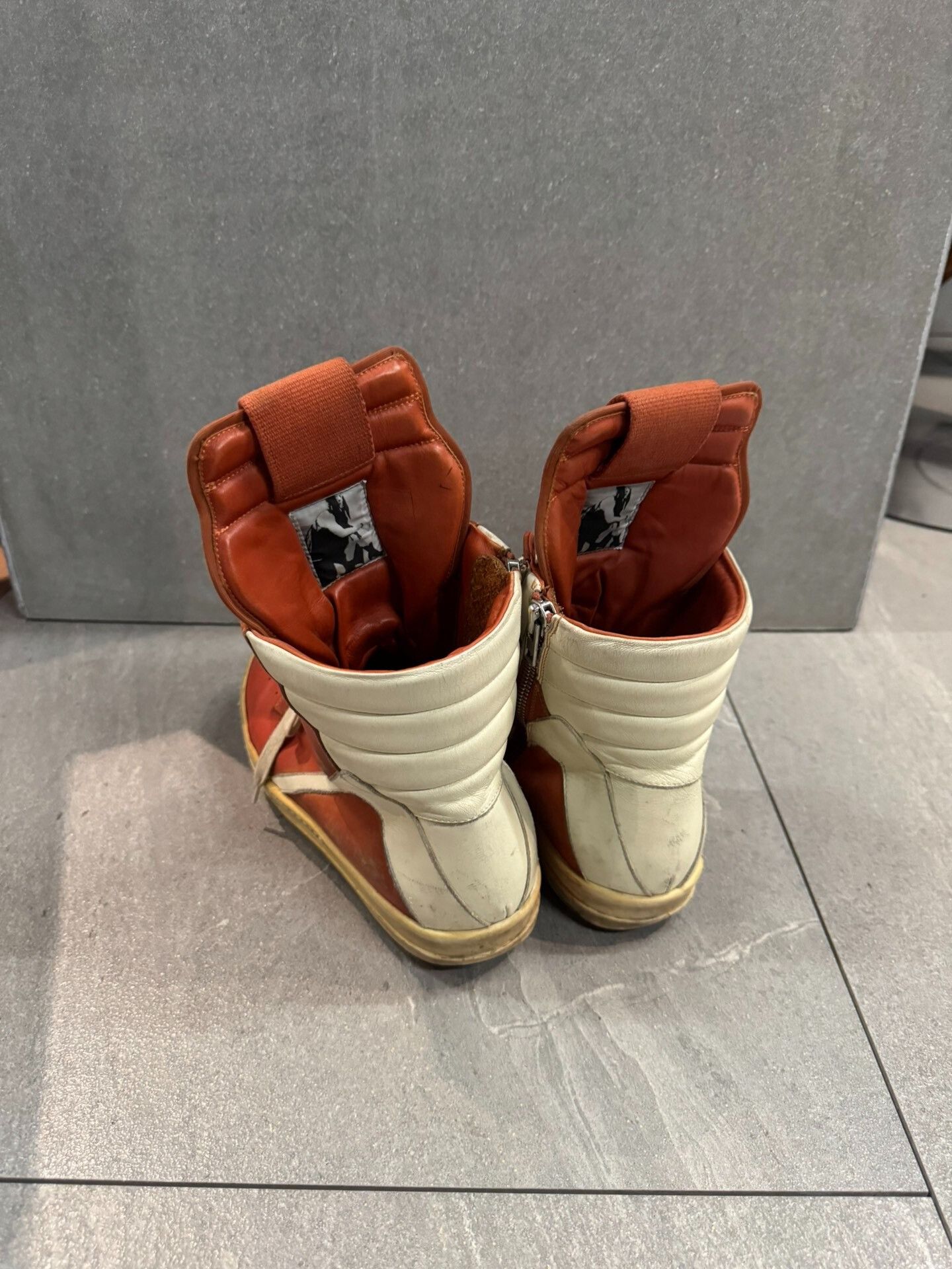 Rick Owens Rick Owens Geobasket Sneakers in Orange Size US 11 / EU 44 - 2 Thumbnail