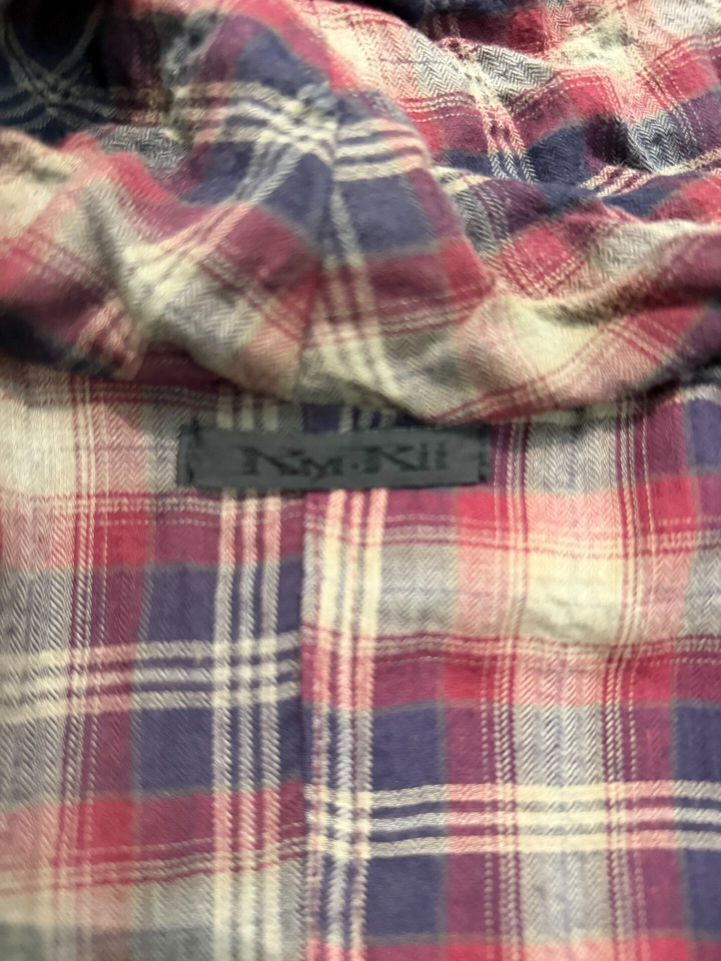 Japanese Brand Asymmetrical Collar Silk Plaid Jacket Size US S / EU 44-46 / 1 - 6 Thumbnail