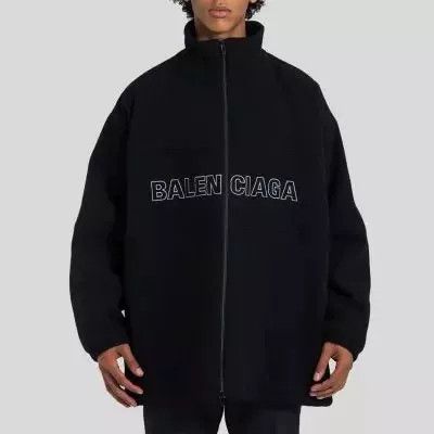 Balenciaga Balenciaga Logo Fleece Jacket Size US M / EU 48-50 / 2 - 4 Thumbnail
