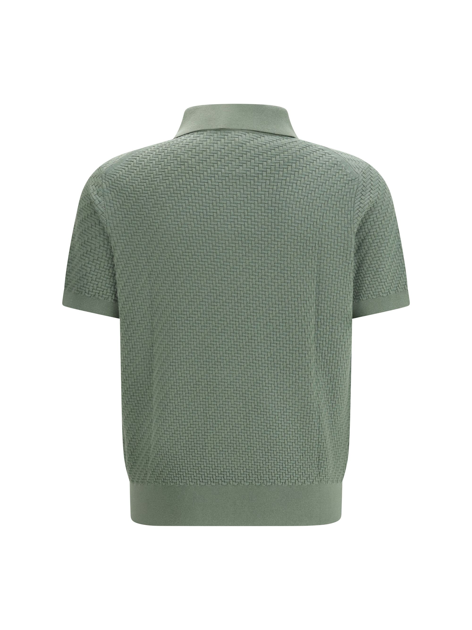 Brioni Polo Shirt with woven pattern Size US XXL / EU 58 / 5 - 2 Thumbnail
